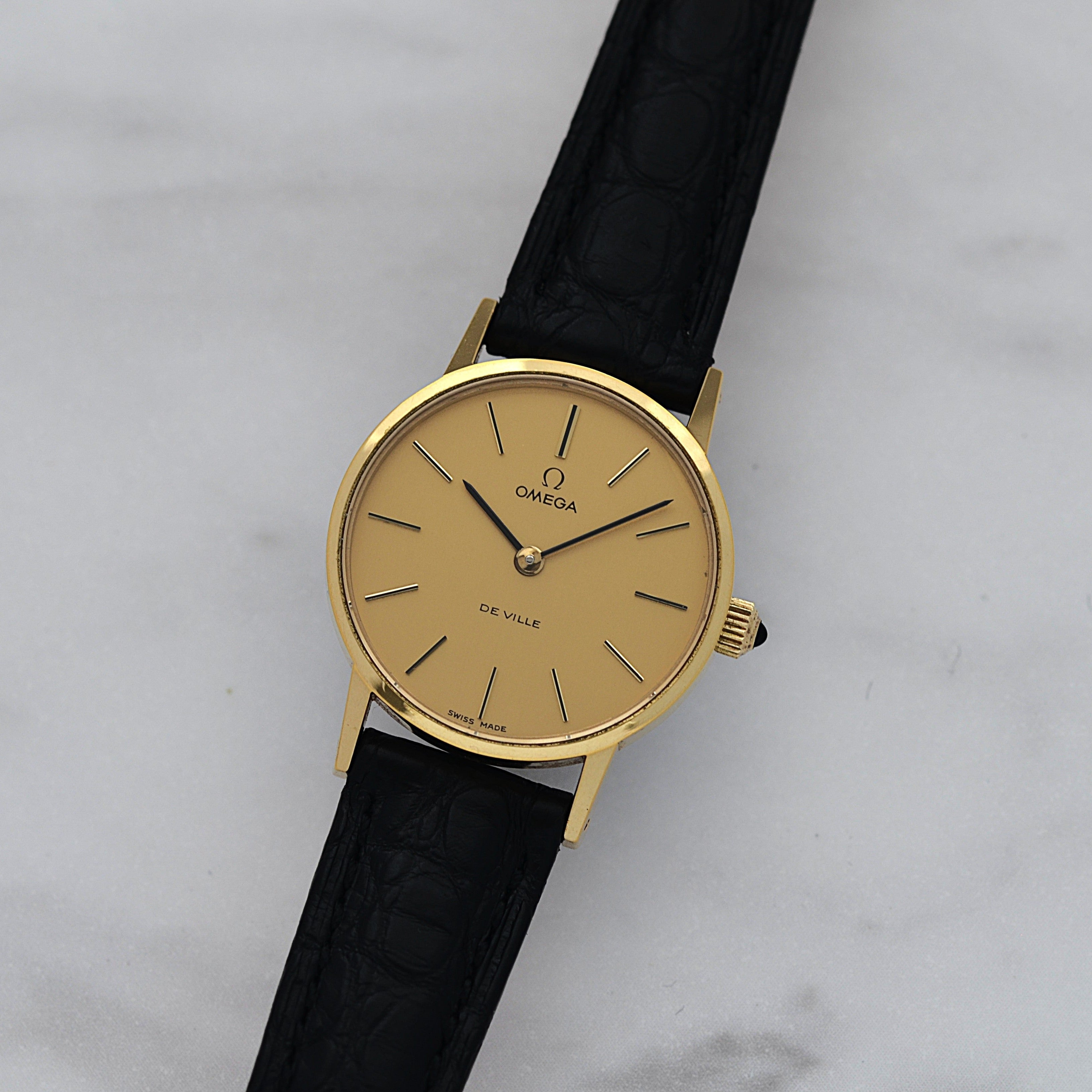 [OMEGA] Omega De Ville GP Round Gold Deadstock with original box