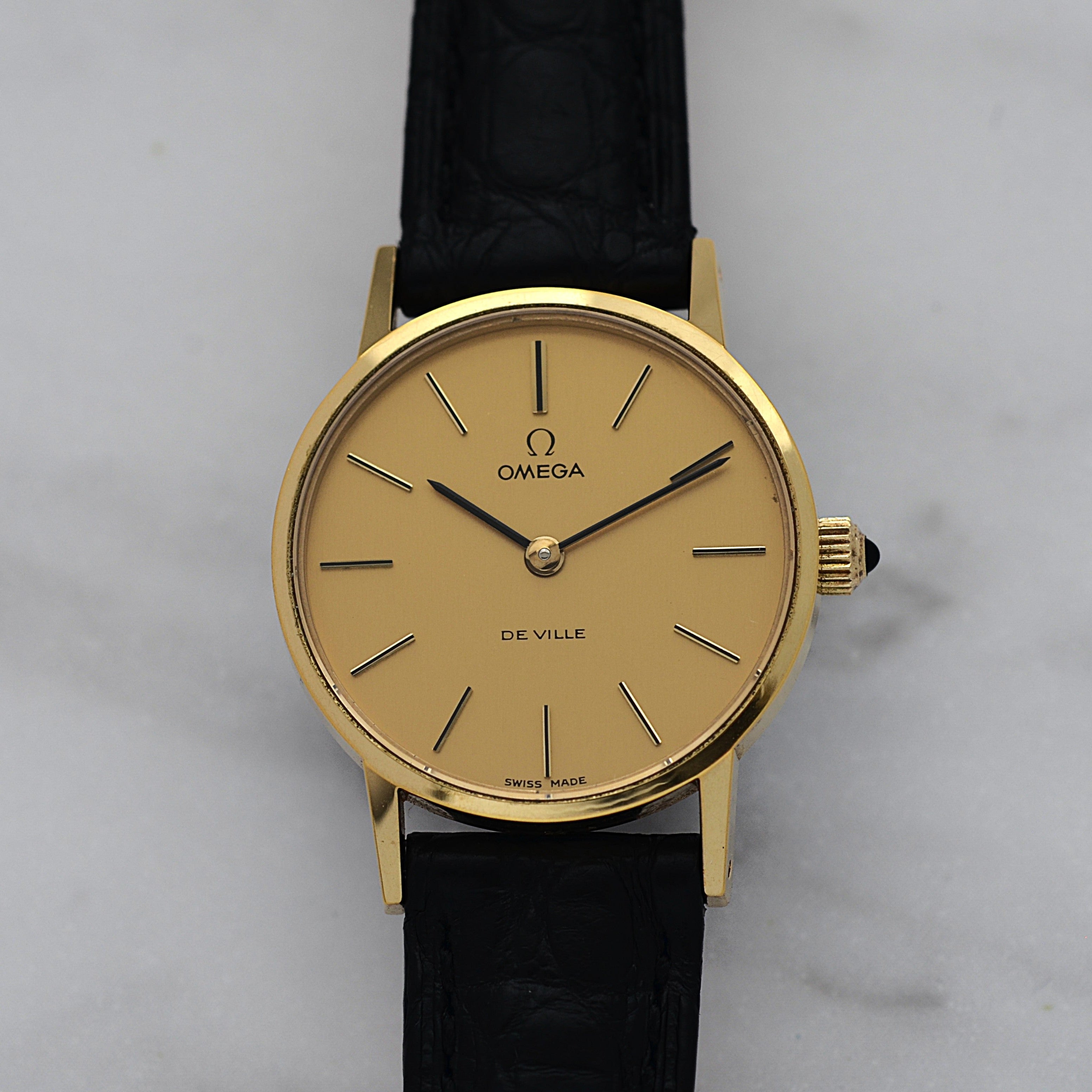 [OMEGA] Omega De Ville GP Round Gold Deadstock with original box