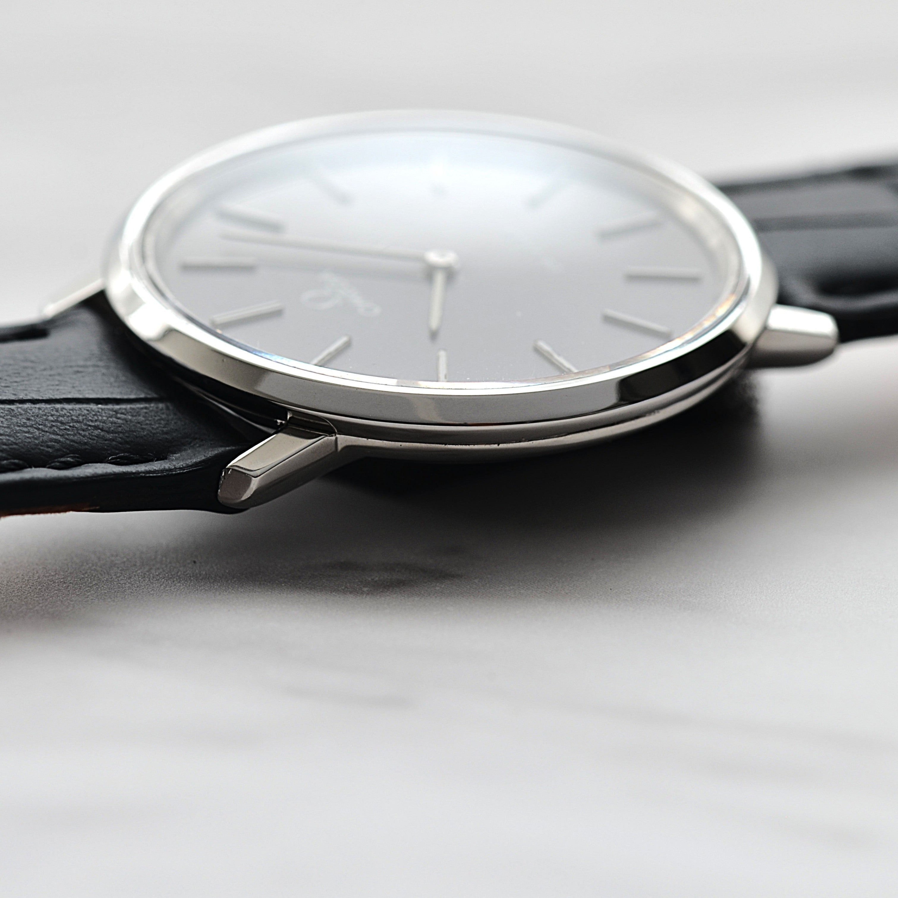 [OMEGA] Omega De Ville SS Round Grey with genuine buckle