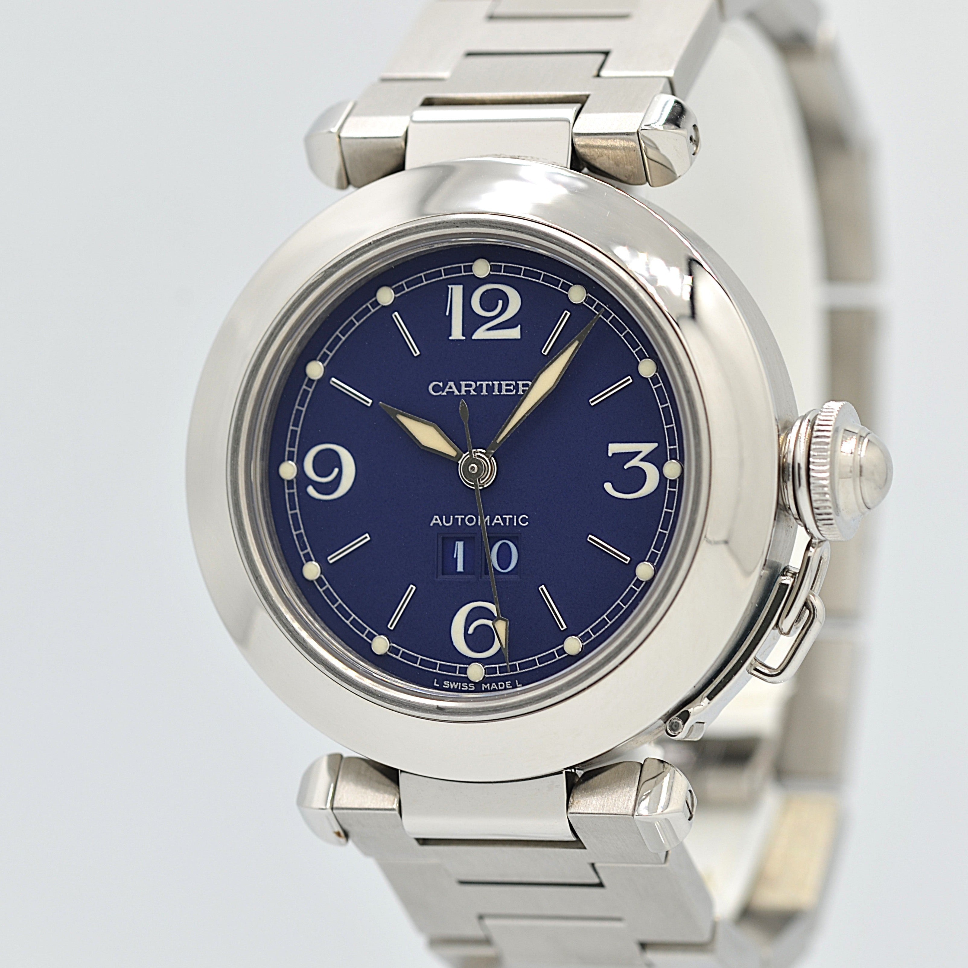 【Cartier】カルティエ パシャC35 ビッグデイトNavy
