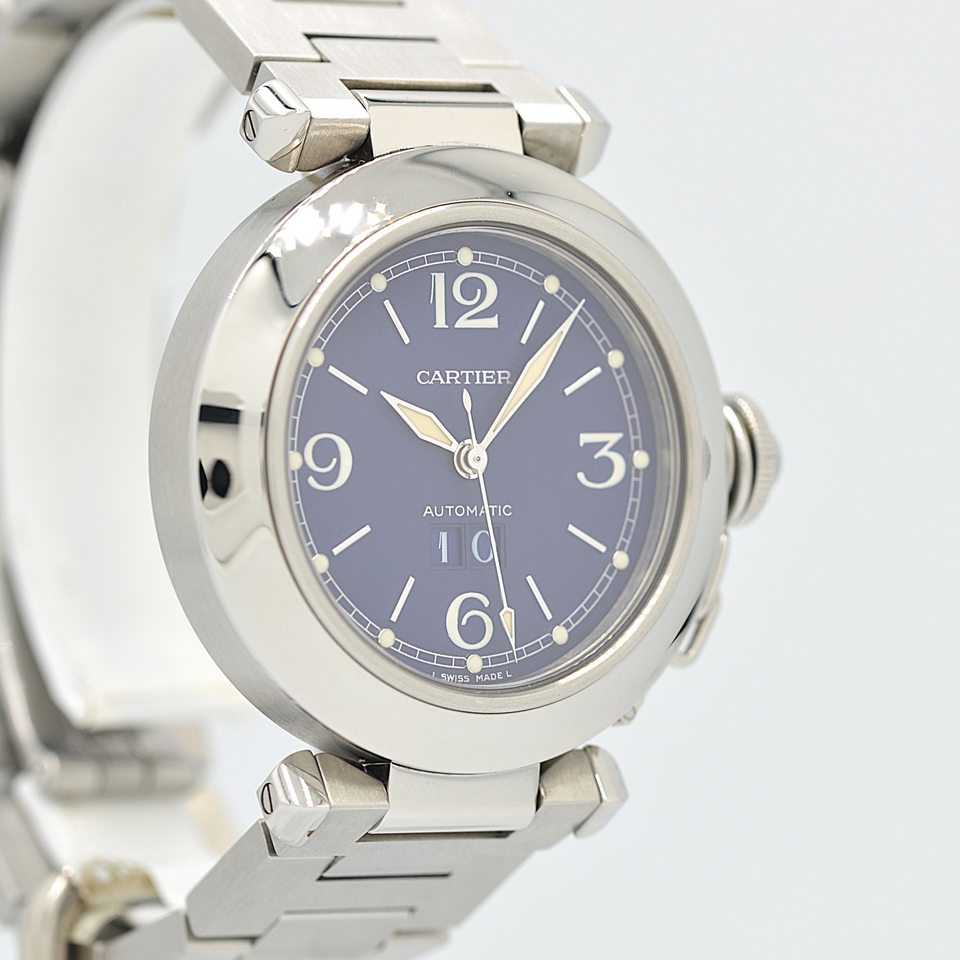 【Cartier】カルティエ パシャC35 ビッグデイトNavy