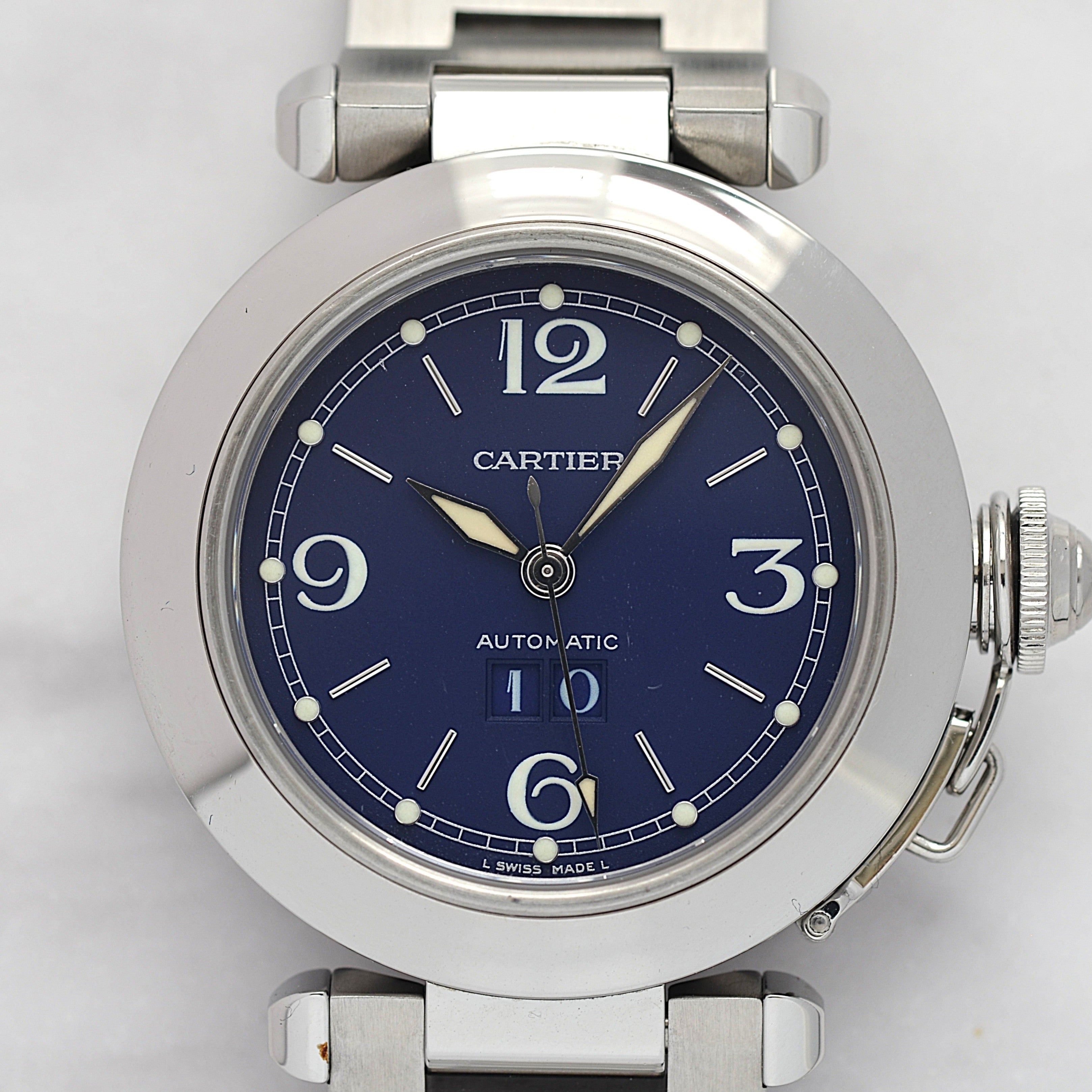 【Cartier】カルティエ パシャC35 ビッグデイトNavy