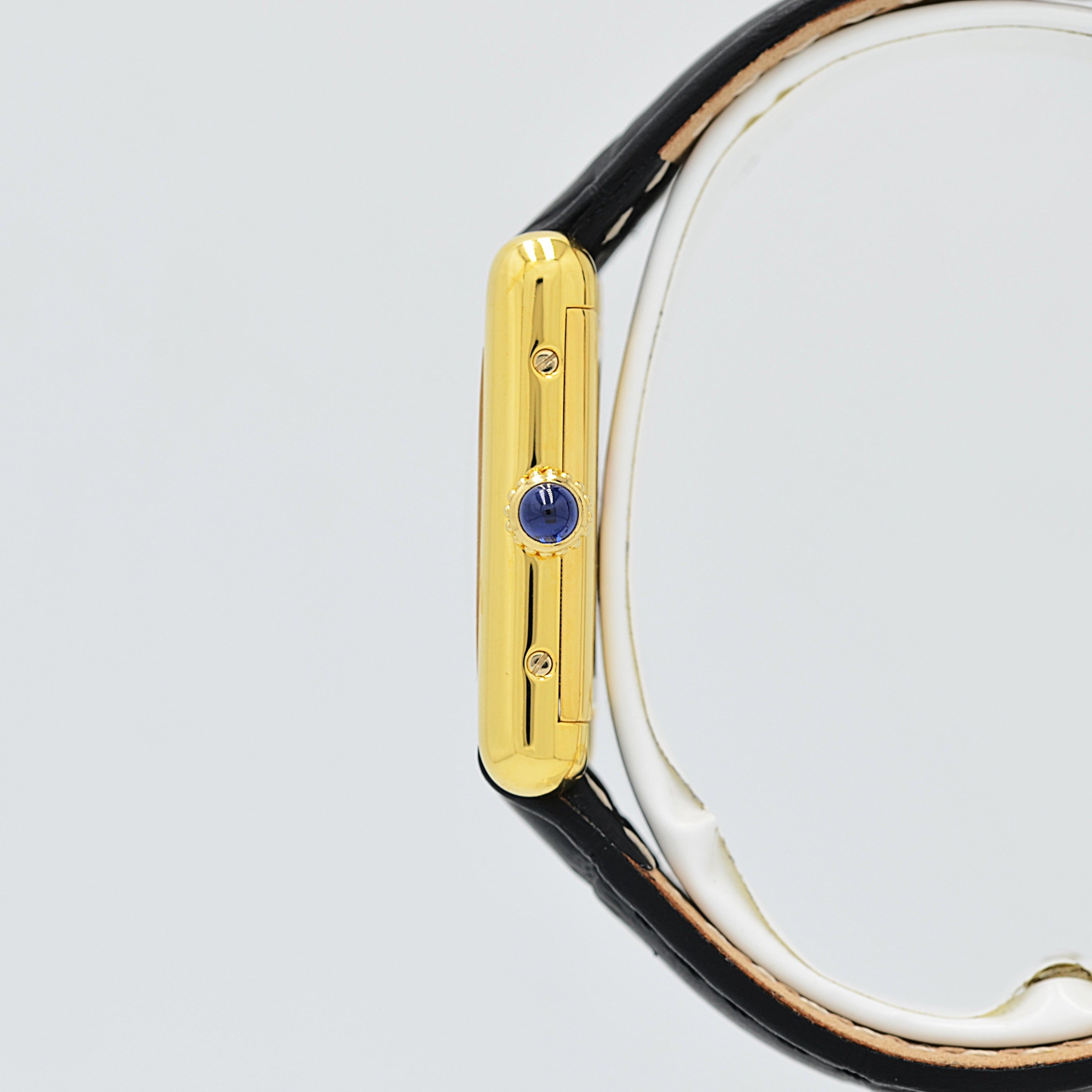 [Cartier] Cartier Must Tank SM Hand-wound Onyx with lifetime warranty