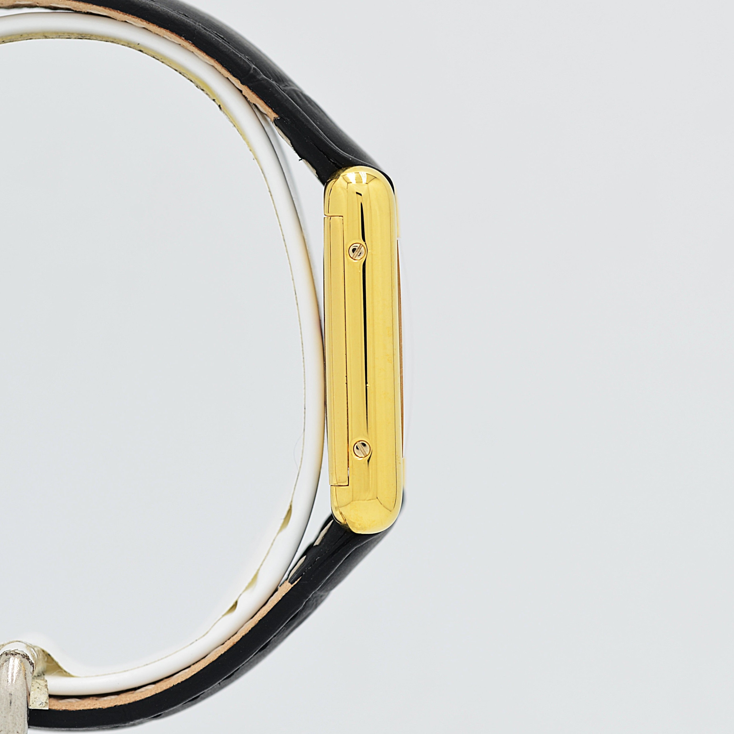 [Cartier] Cartier Must Tank SM Hand-wound Onyx with lifetime warranty