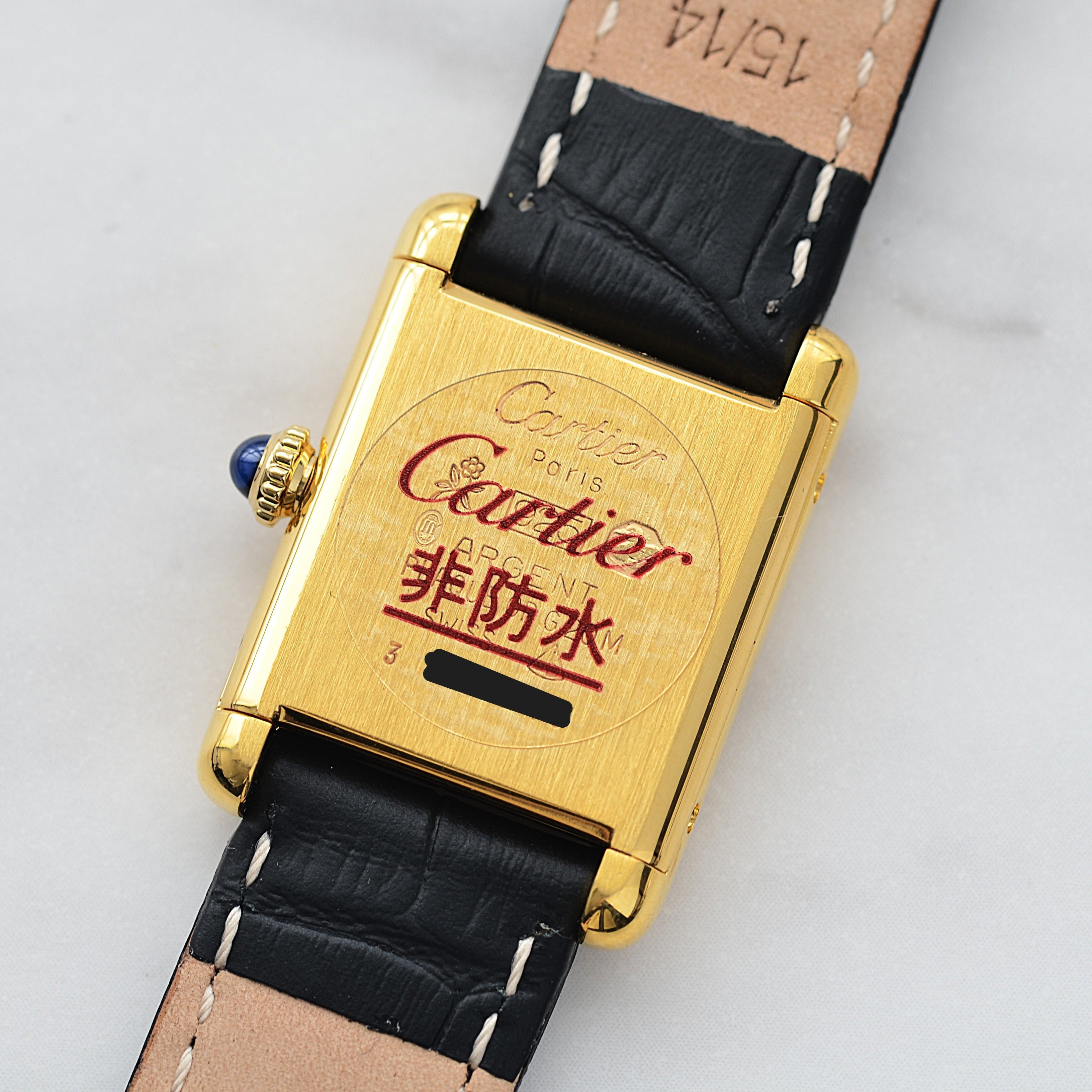 [Cartier] Cartier Must Tank SM Hand-wound Onyx with lifetime warranty