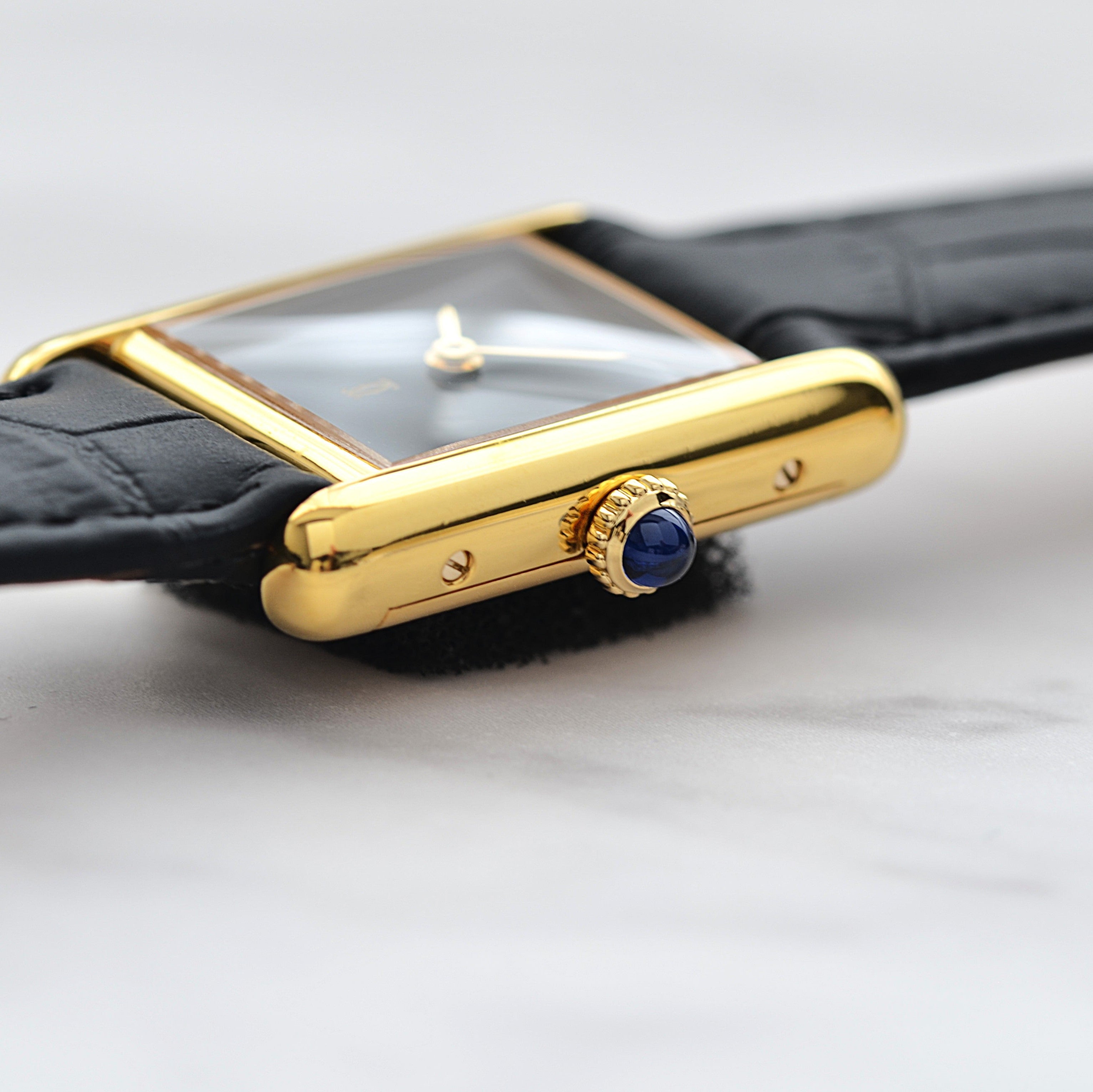 [Cartier] Cartier Must Tank SM Hand-wound Onyx with lifetime warranty