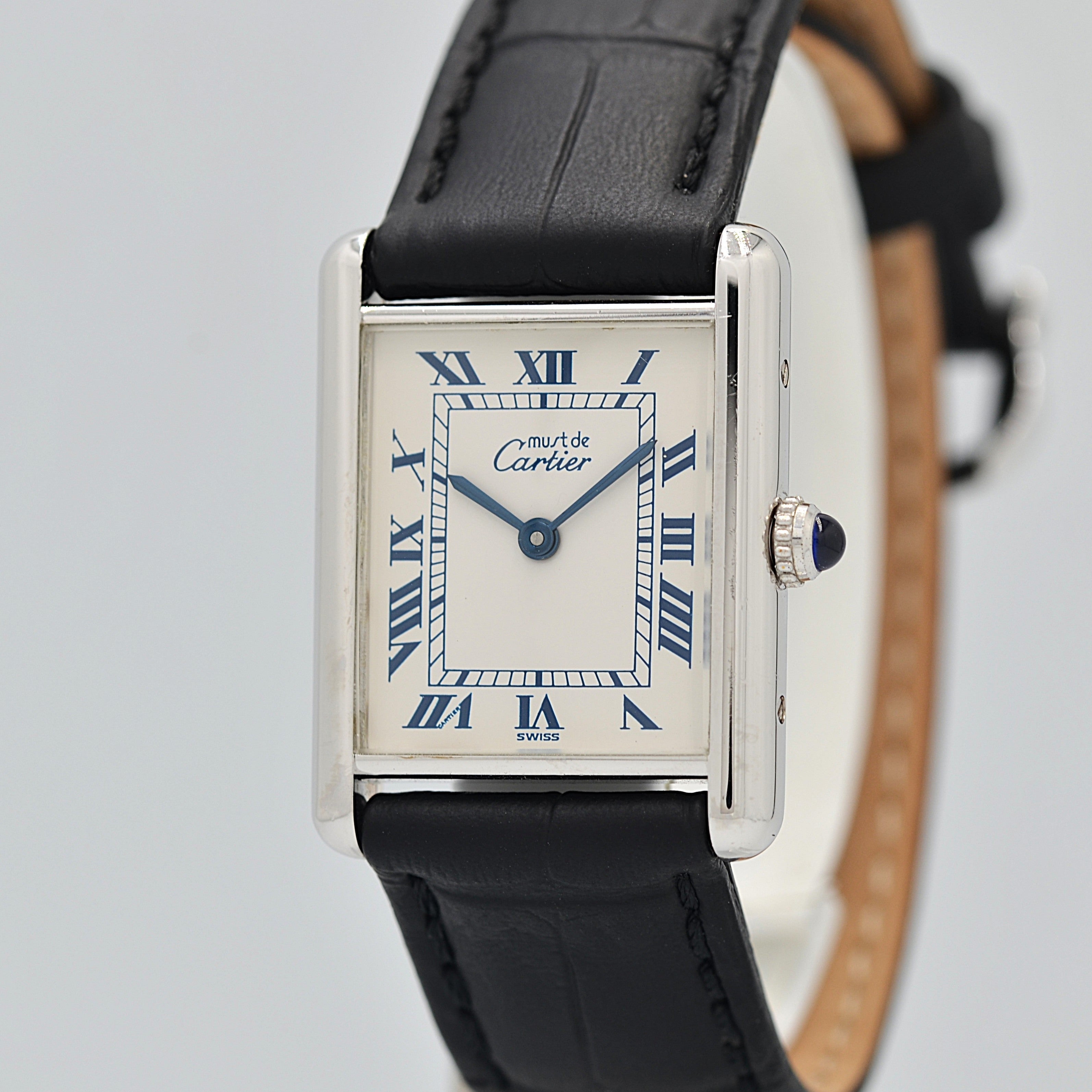 【Cartier】カルティエ マストタンク LMシルバーQZ 純正尾錠付き