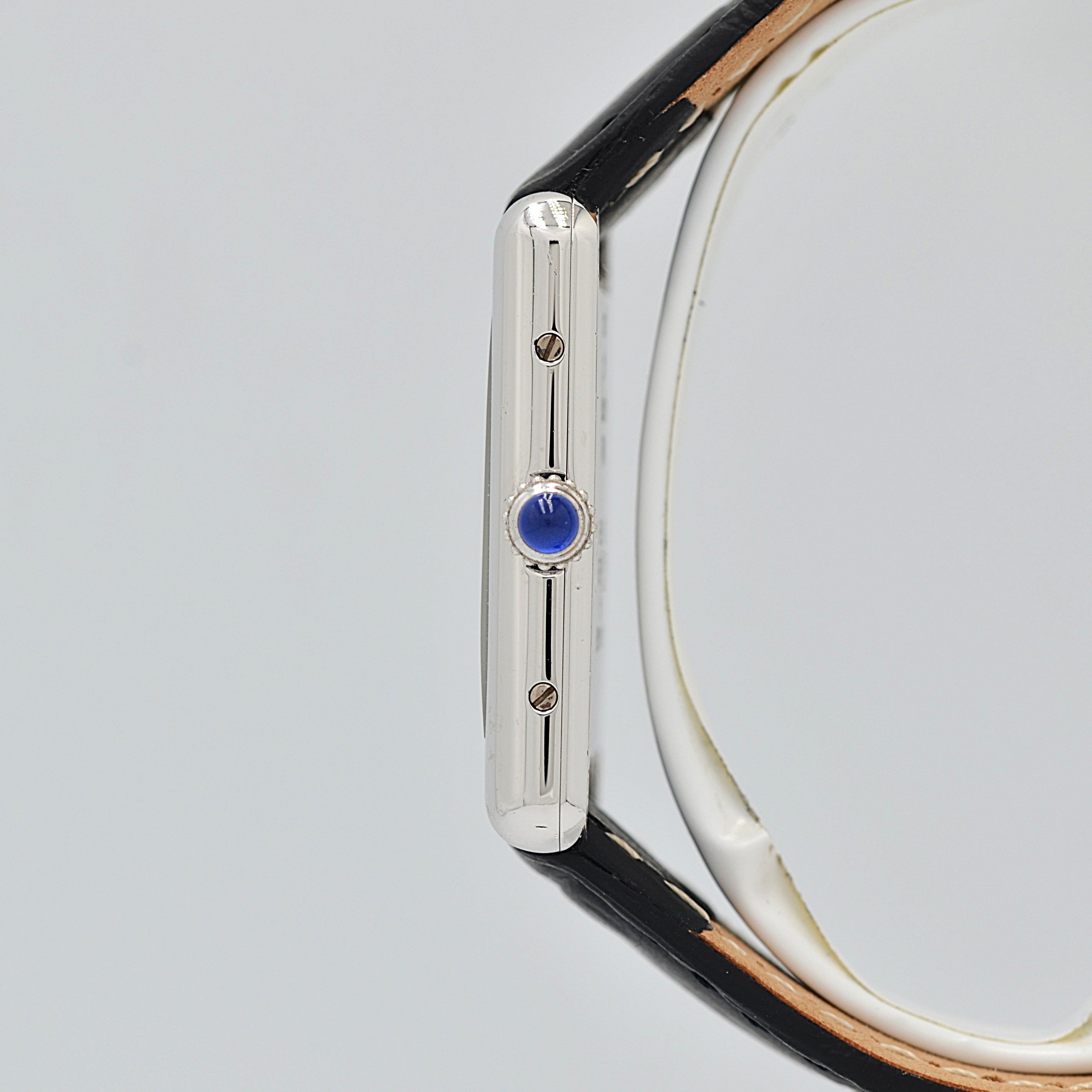 【Cartier】カルティエ マストタンク LMシルバーQZ 純正尾錠付き