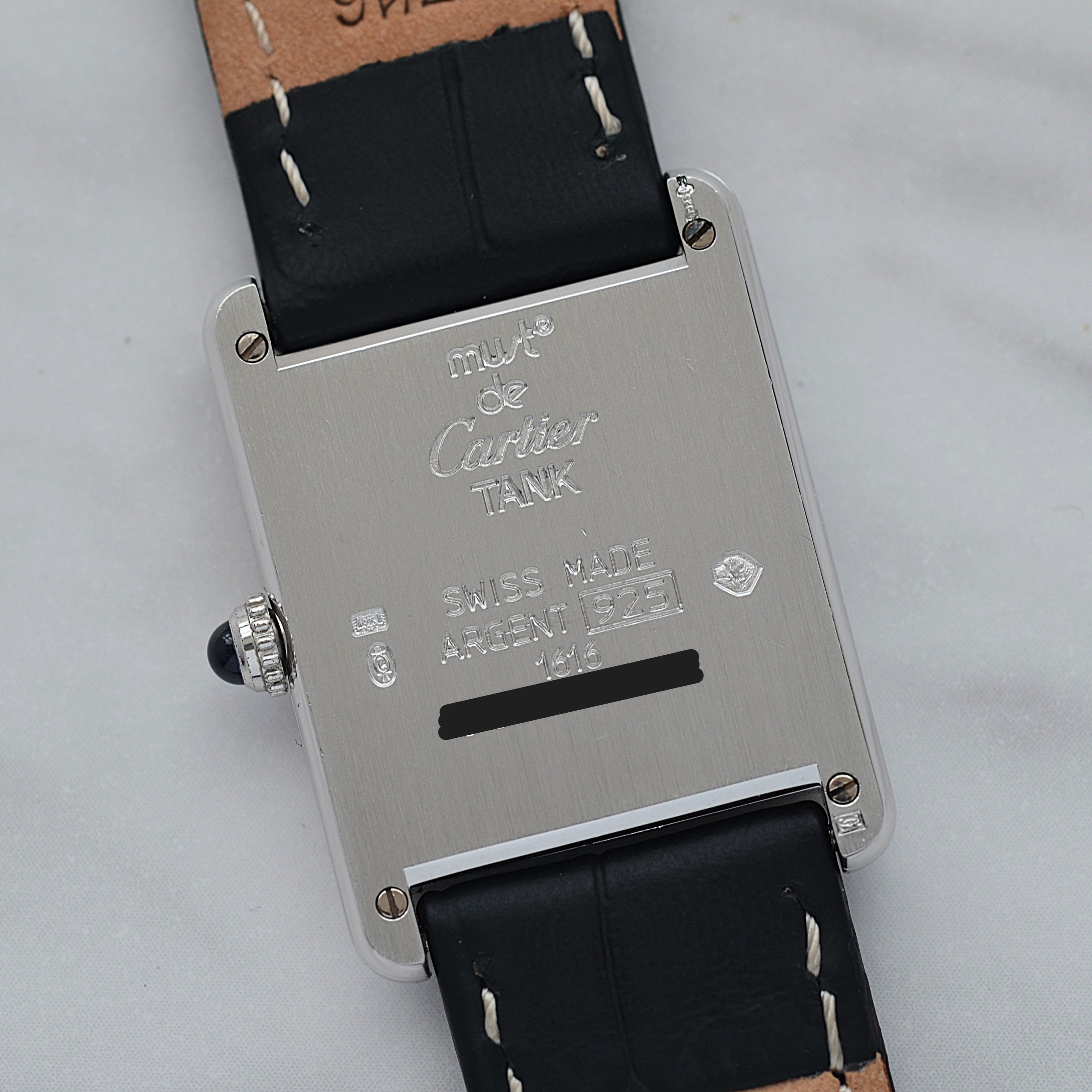 【Cartier】カルティエ マストタンク LMシルバーQZ 純正尾錠付き