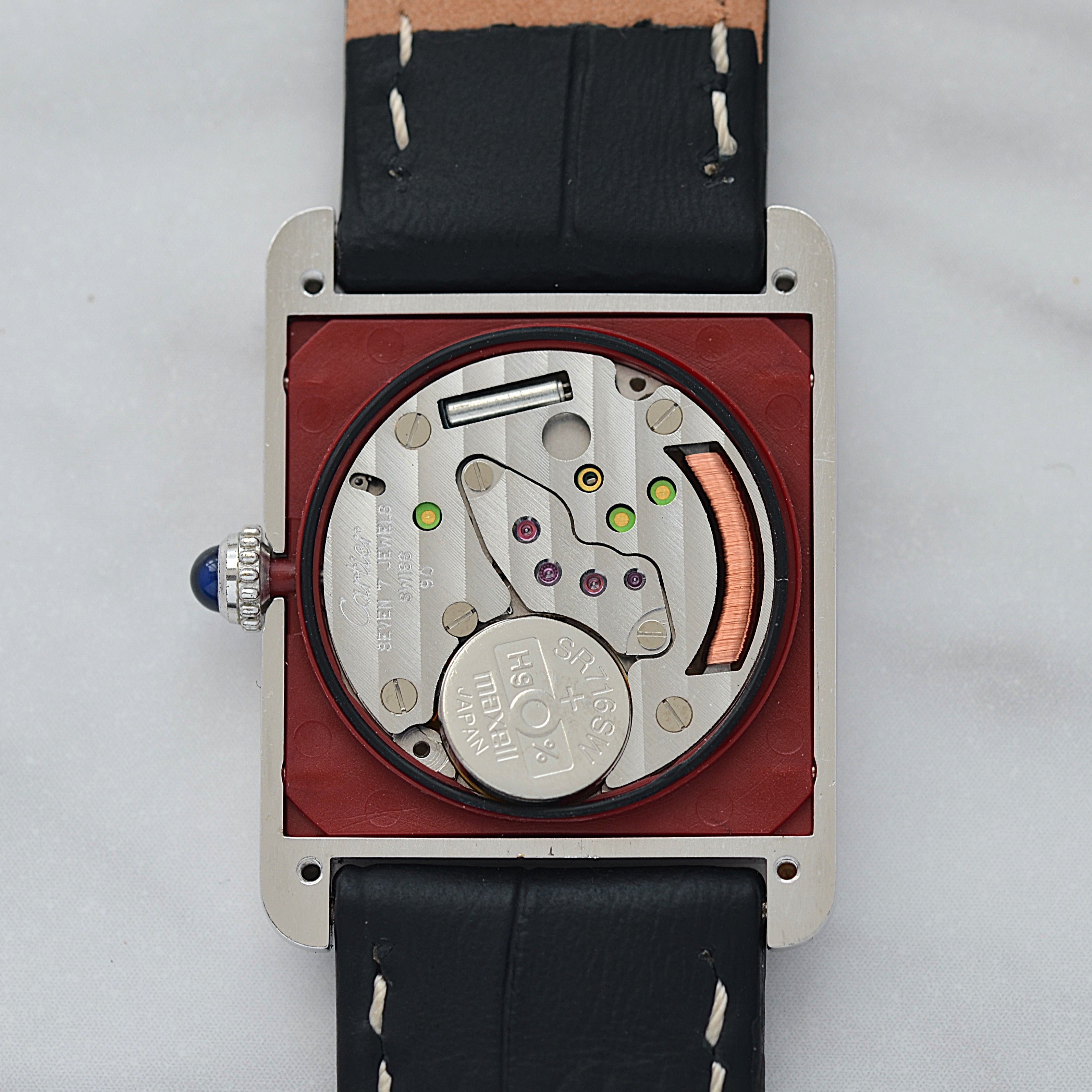 【Cartier】カルティエ マストタンク LMシルバーQZ 純正尾錠付き