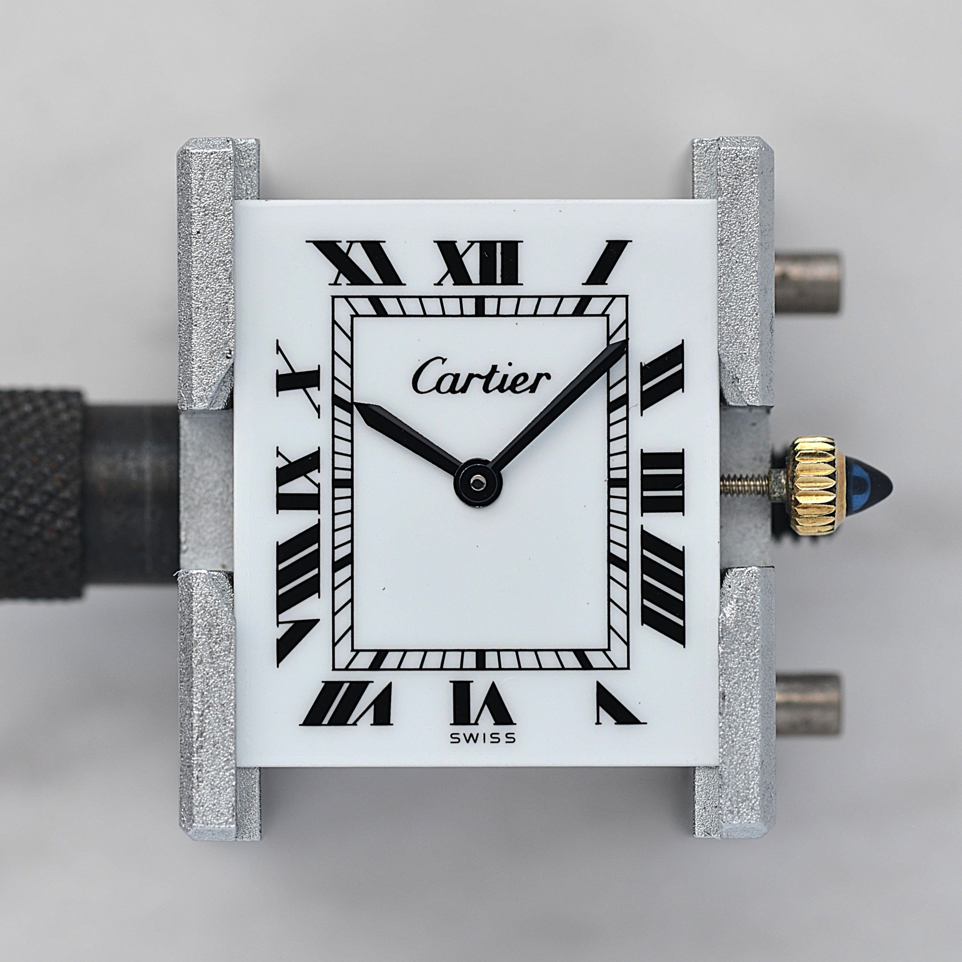 【Cartier】カルティエ マストタンクLM ホワイトローマ 手巻き Pre-must de Tank 欧州仕様 純正ボックス付き