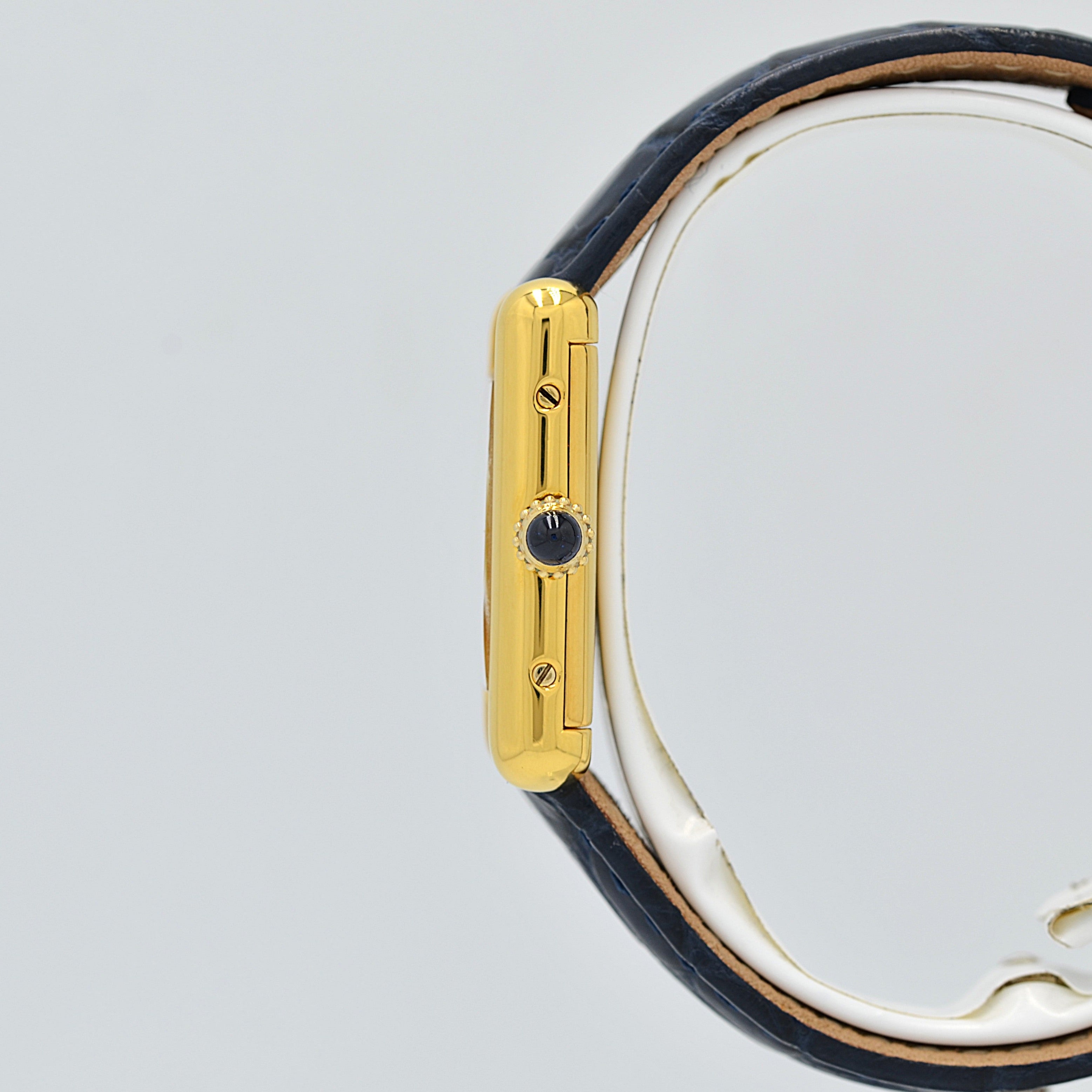 【Cartier】カルティエ マストタンクSM アイボリーローマ 手巻き  純正尾錠付き