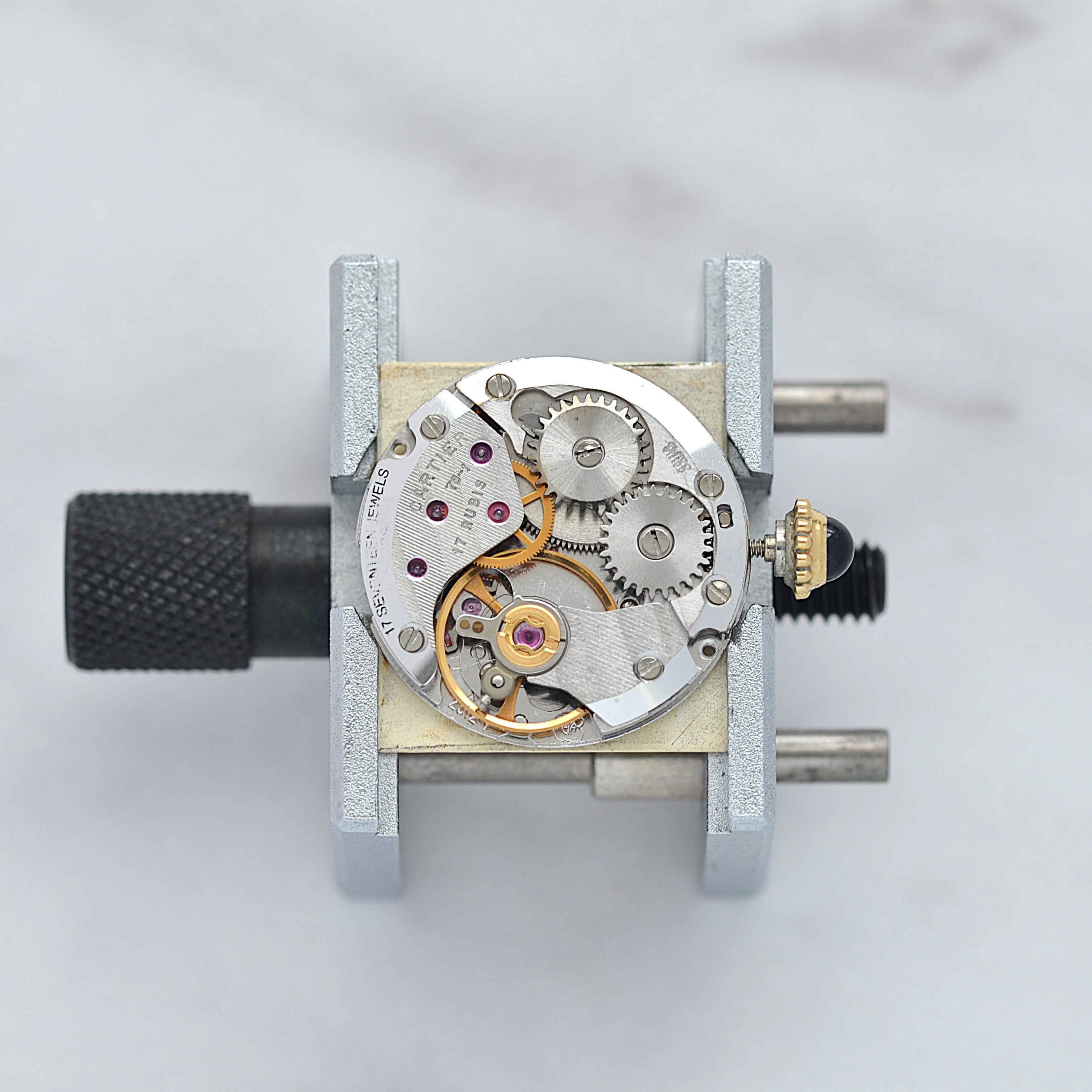 【Cartier】カルティエ マストタンクSM アイボリーローマ 手巻き  純正尾錠付き