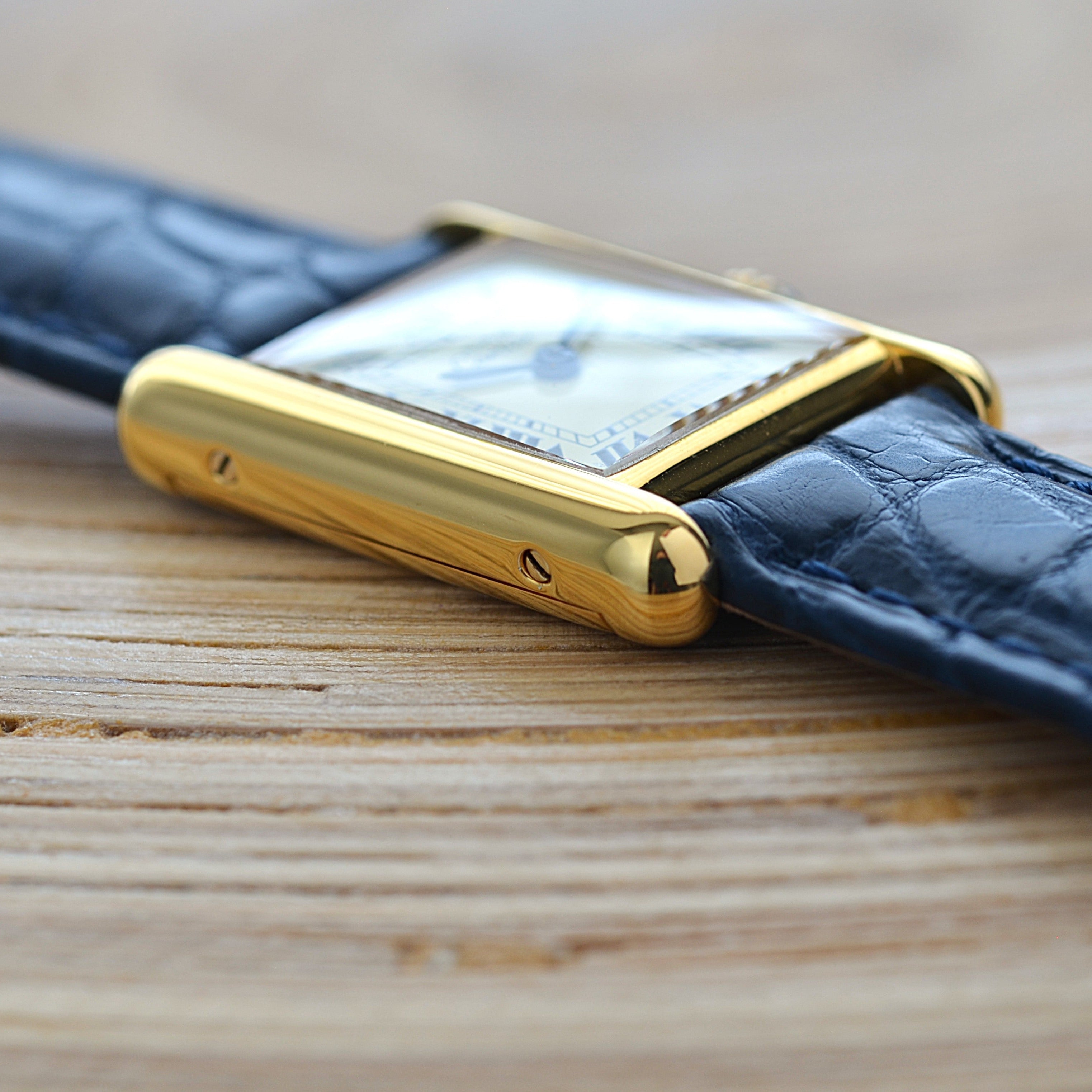 【Cartier】カルティエ マストタンクSM アイボリーローマ 手巻き  純正尾錠付き