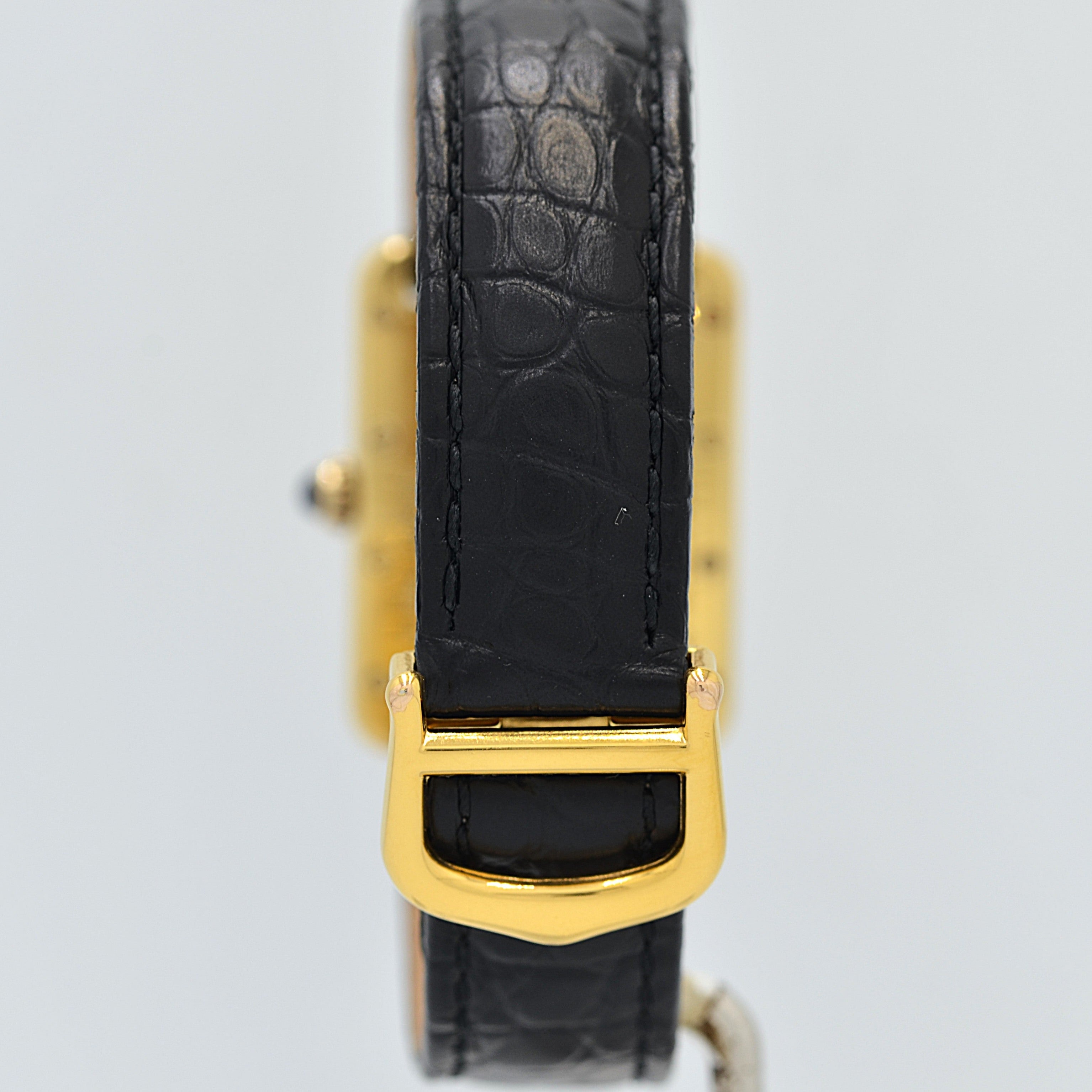 【Cartier】カルティエ マストタンクSM 後期型 アイボリーローマ 純正Dバックル付き