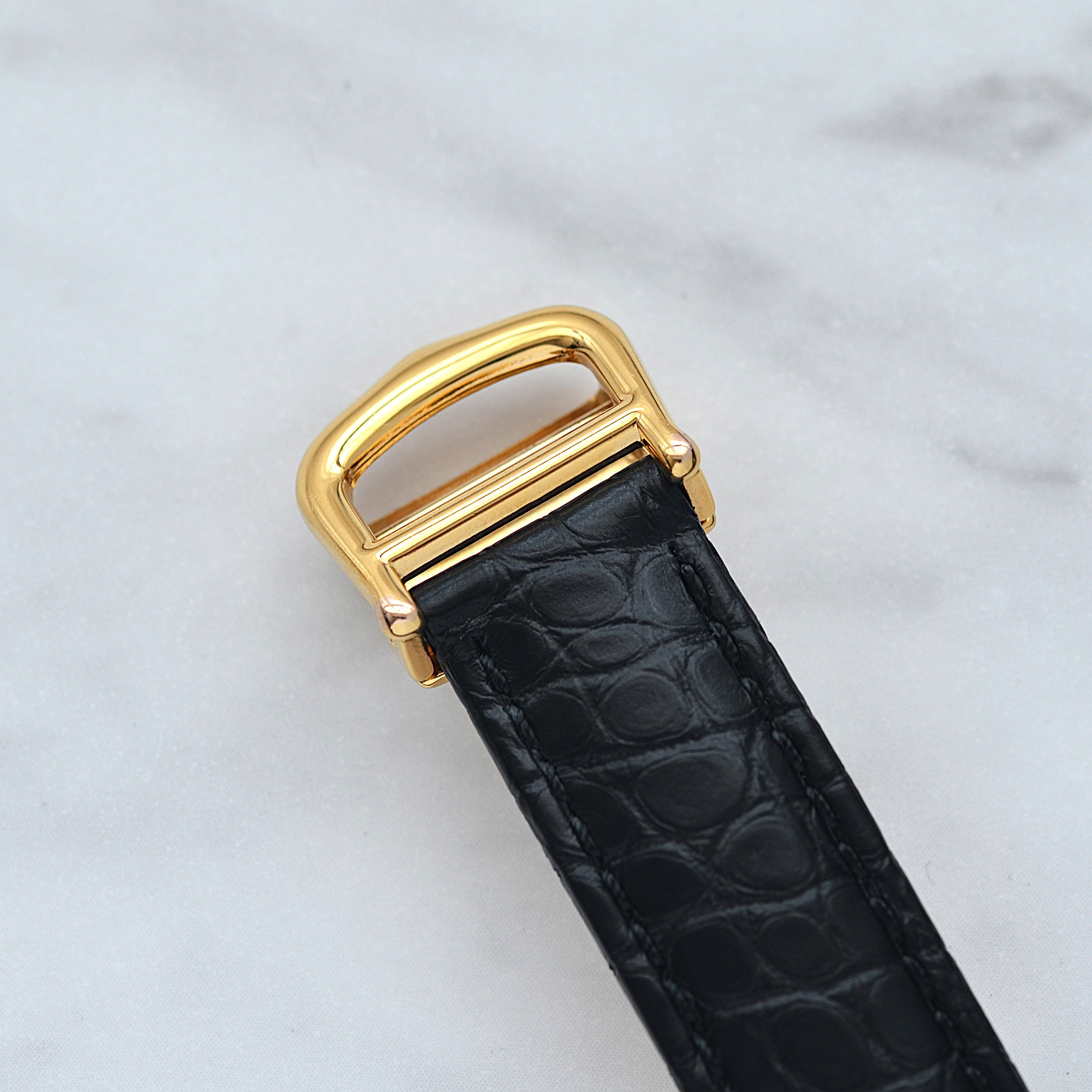 【Cartier】カルティエ マストタンクSM 後期型 アイボリーローマ 純正Dバックル付き