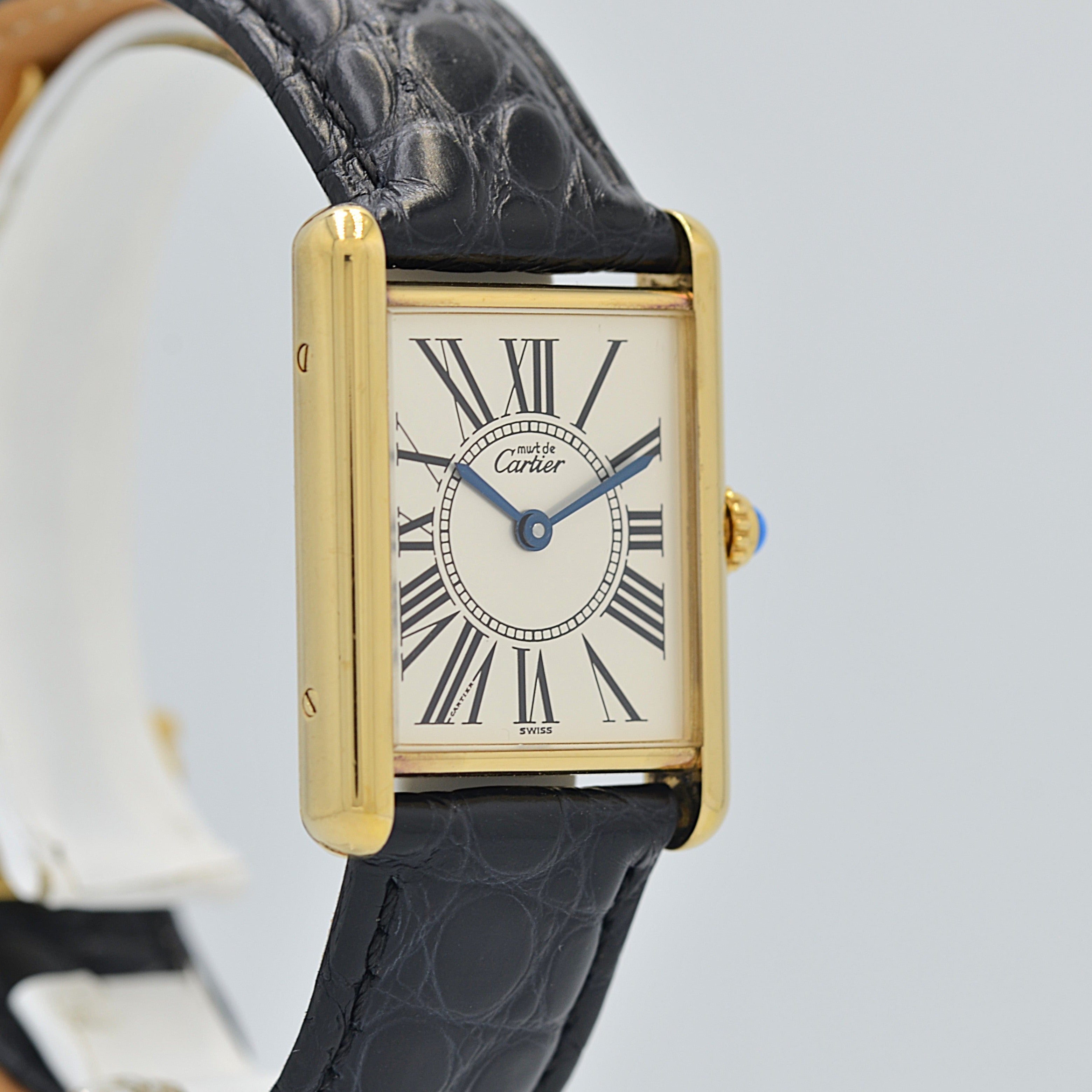 【Cartier】カルティエ マストタンクLM オパラン 純正Dバックル付き