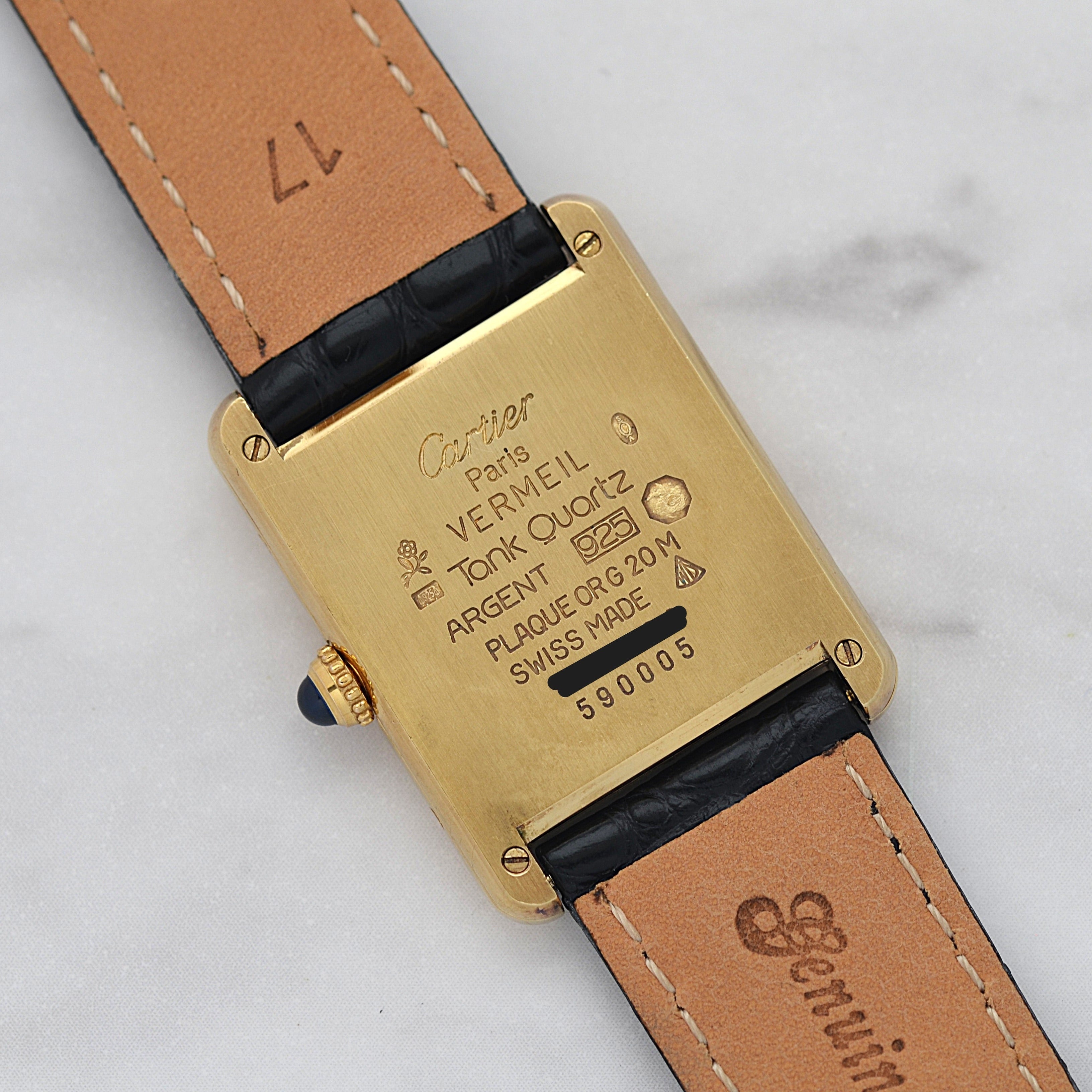 【Cartier】カルティエ マストタンクLM オパラン 純正Dバックル付き