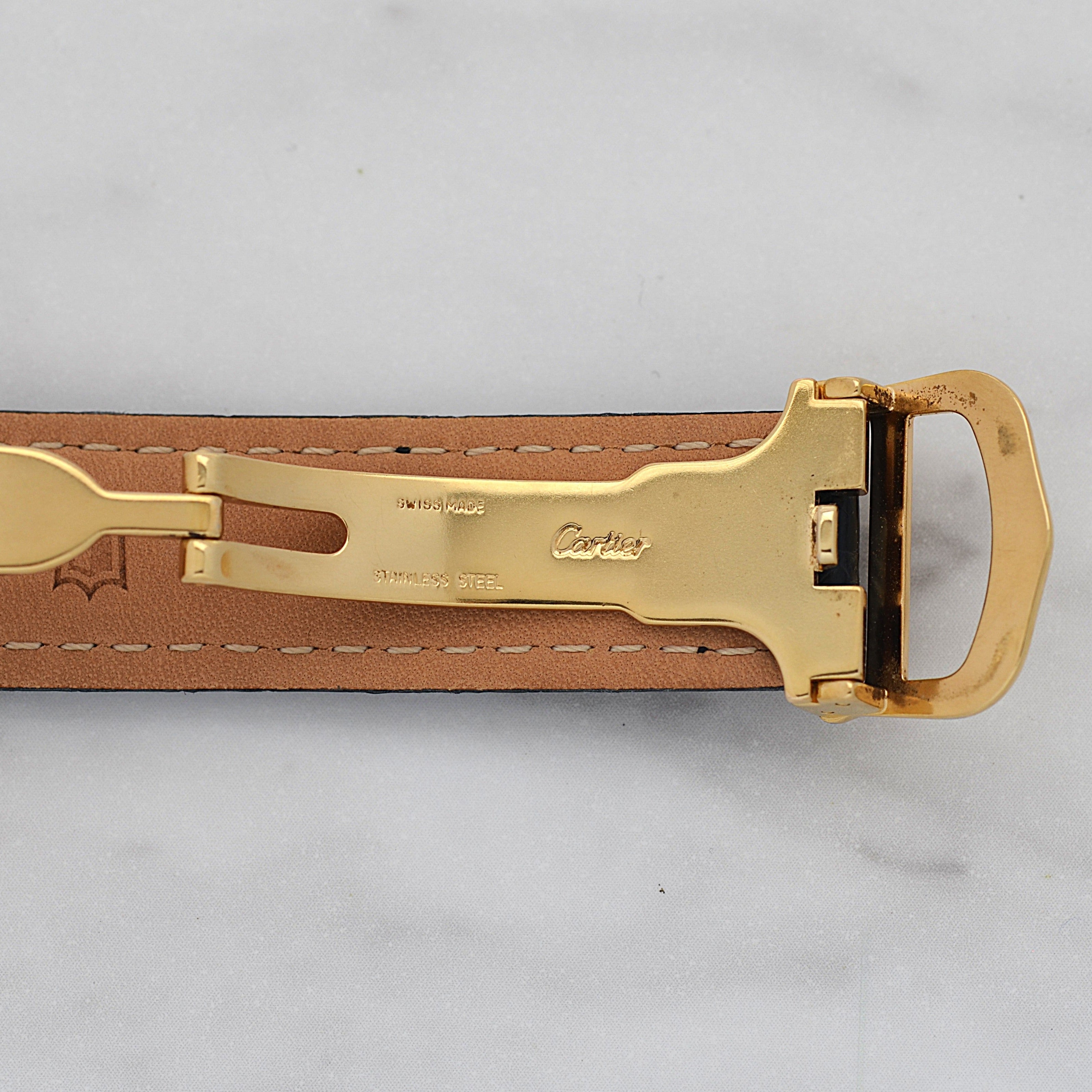 【Cartier】カルティエ マストタンクLM オパラン 純正Dバックル付き