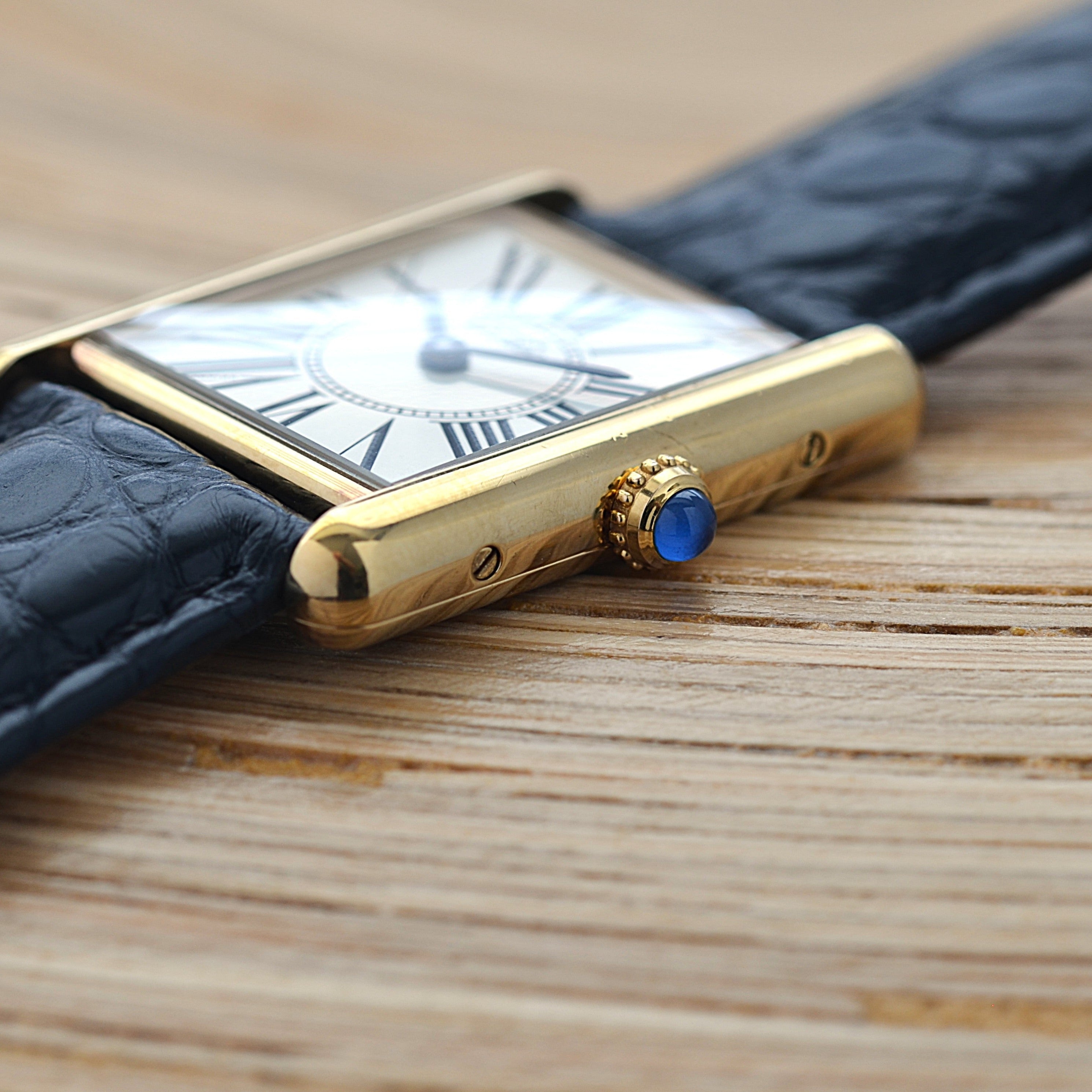 【Cartier】カルティエ マストタンクLM オパラン 純正Dバックル付き