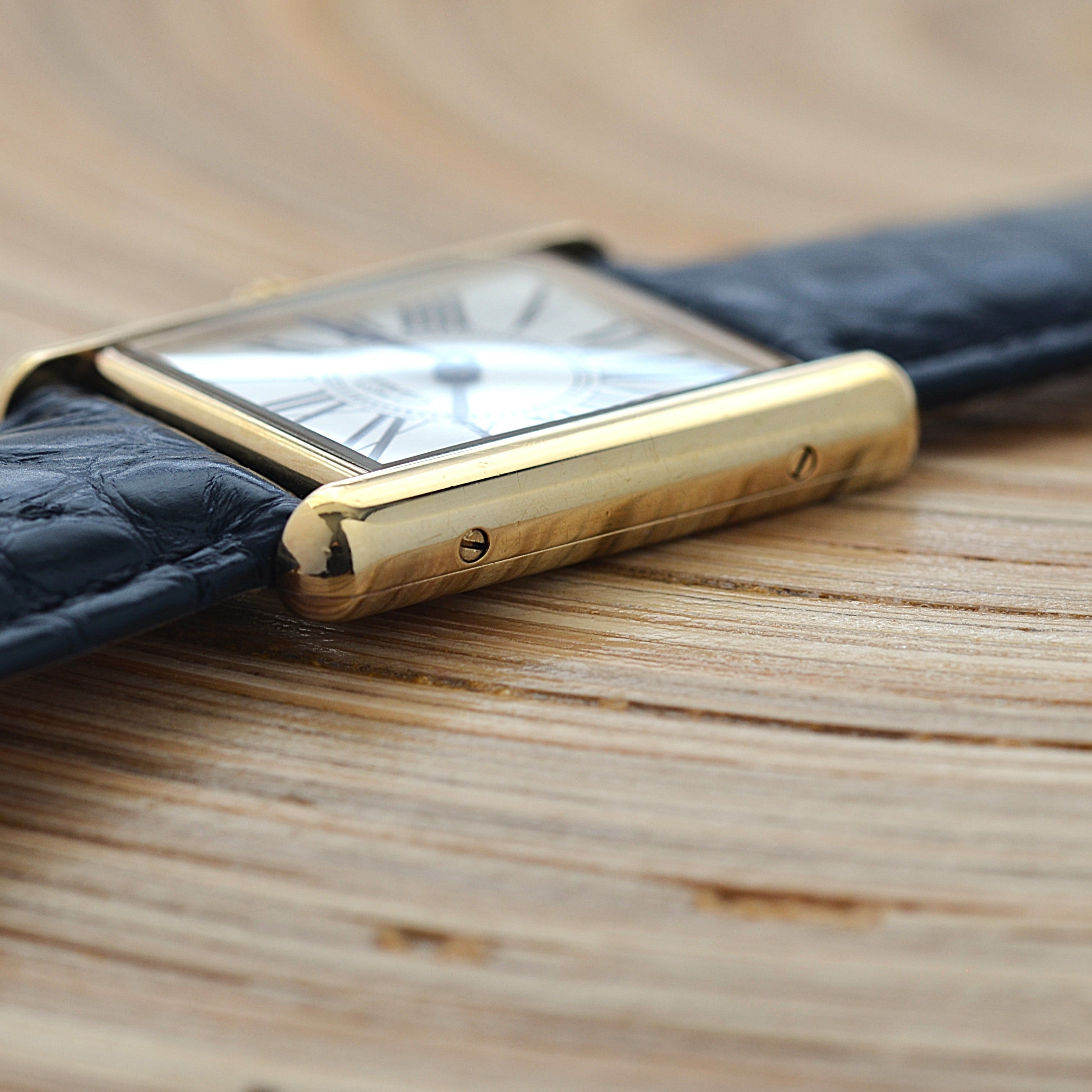 【Cartier】カルティエ マストタンクLM オパラン 純正Dバックル付き