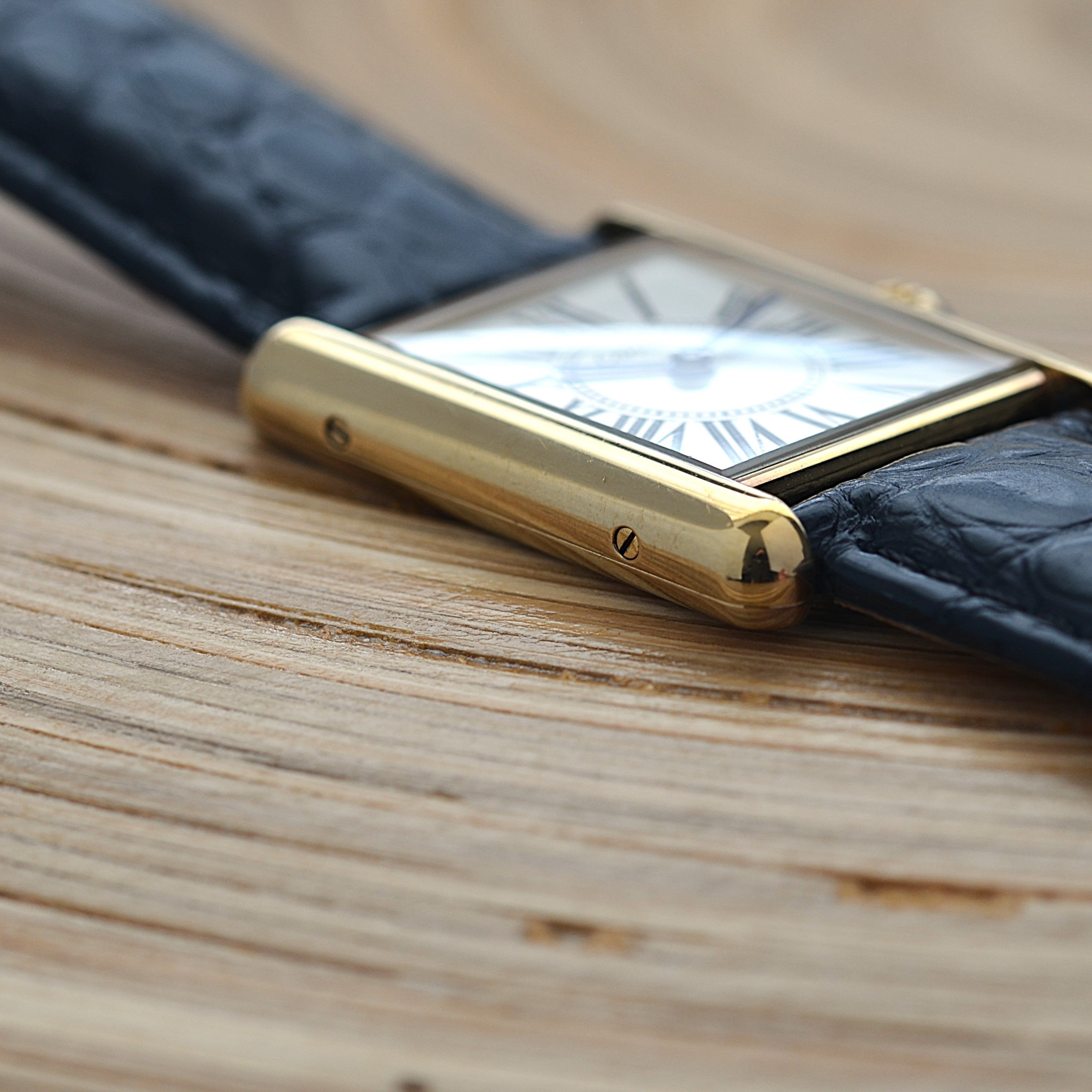 【Cartier】カルティエ マストタンクLM オパラン 純正Dバックル付き