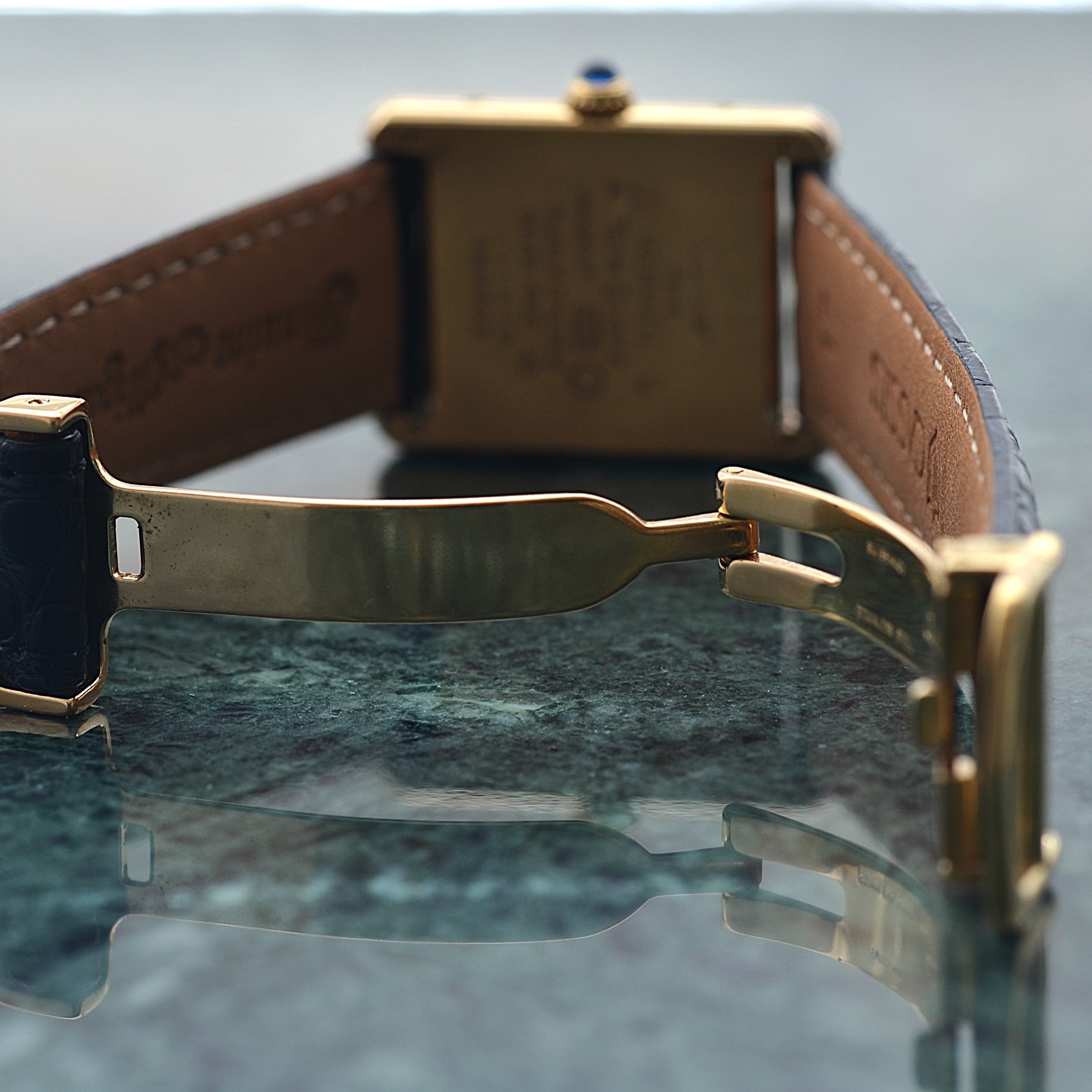 【Cartier】カルティエ マストタンクLM オパラン 純正Dバックル付き