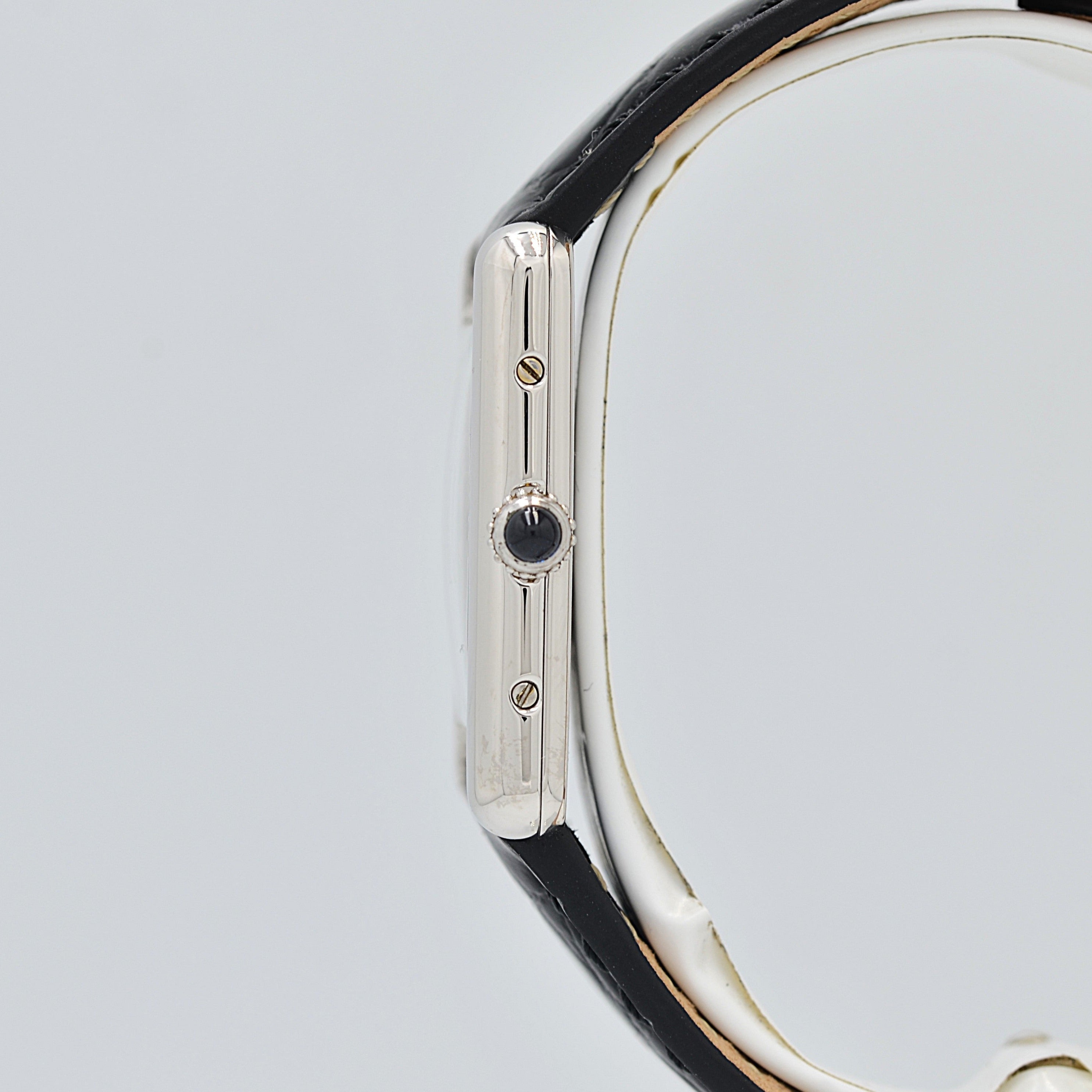 【Cartier】カルティエ マストタンクLM シルバーQZ 純正尾錠付き