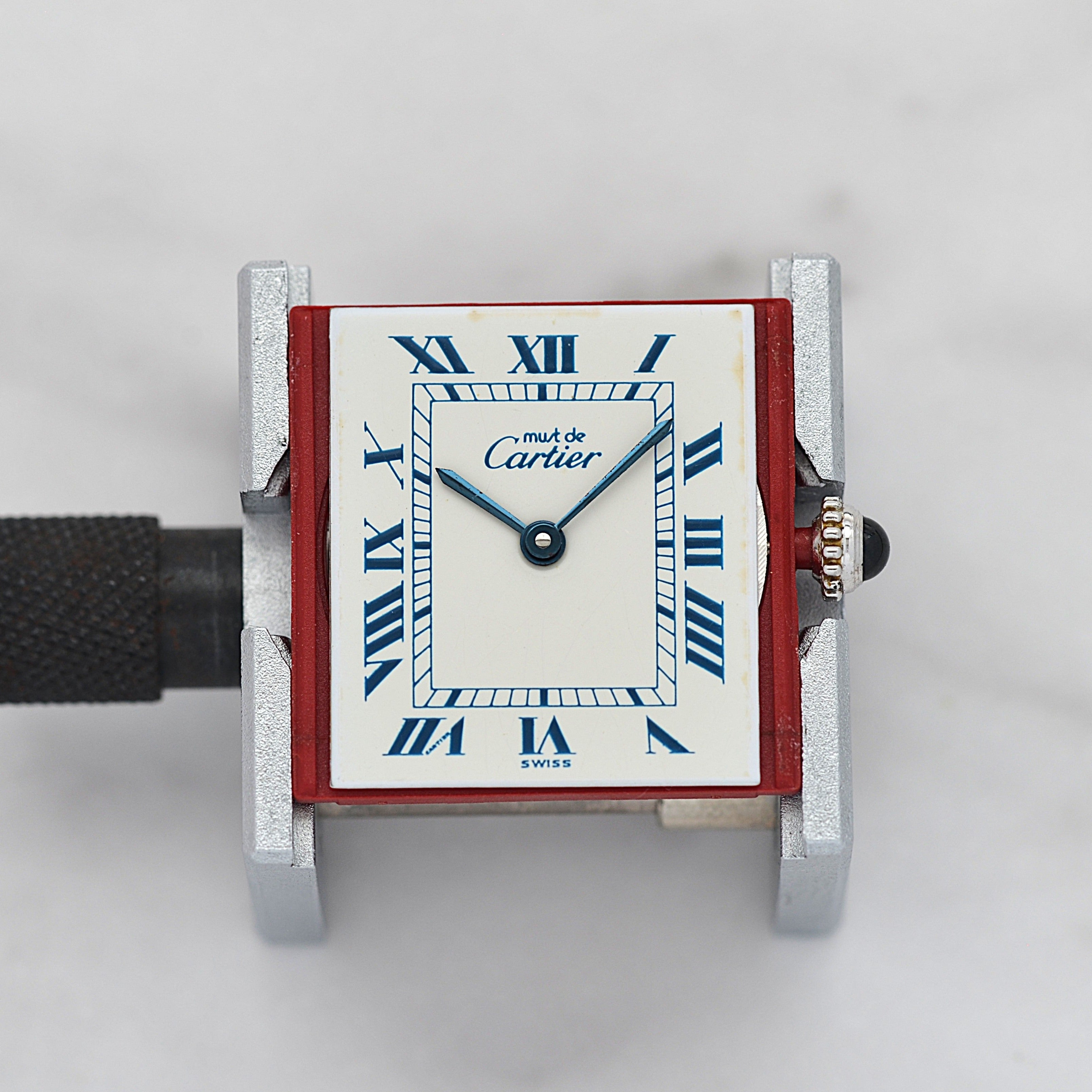 【Cartier】カルティエ マストタンクLM シルバーQZ 純正尾錠付き