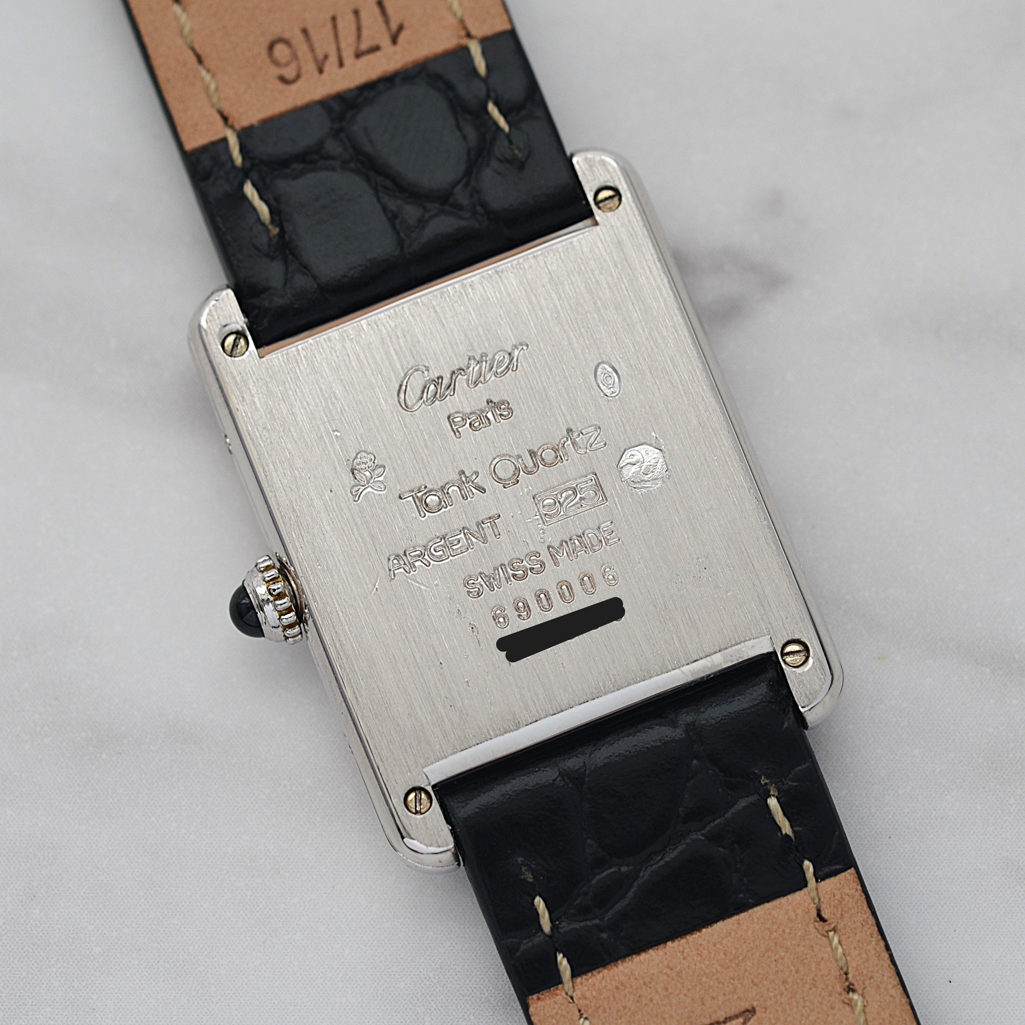 【Cartier】カルティエ マストタンクLM シルバーQZ 純正尾錠付き