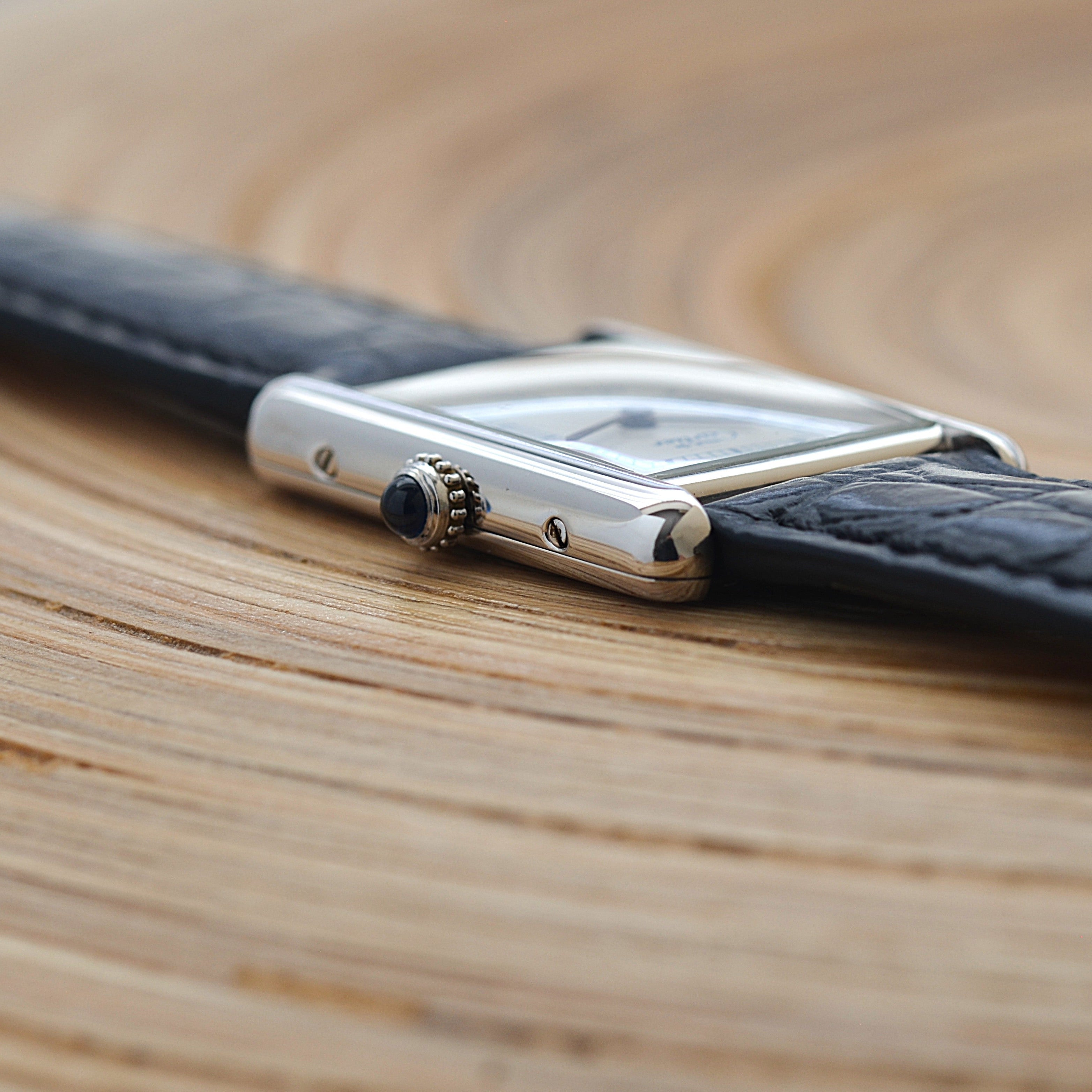 【Cartier】カルティエ マストタンクLM シルバーQZ 純正尾錠付き