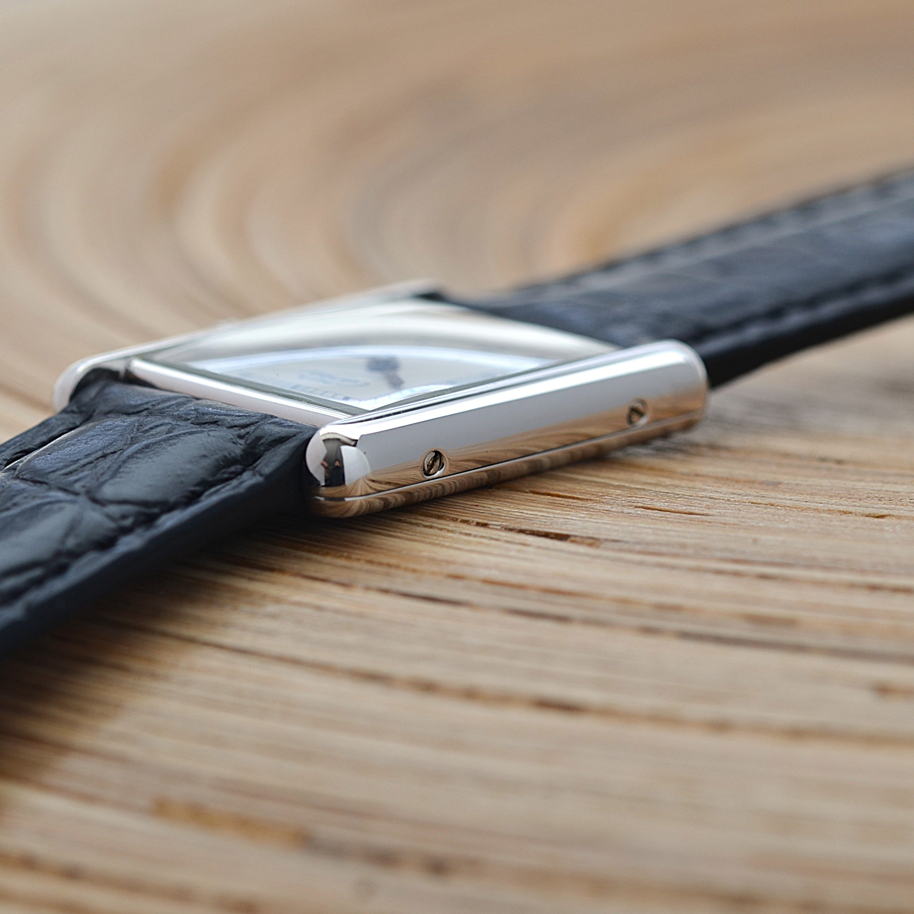 【Cartier】カルティエ マストタンクLM シルバーQZ 純正尾錠付き