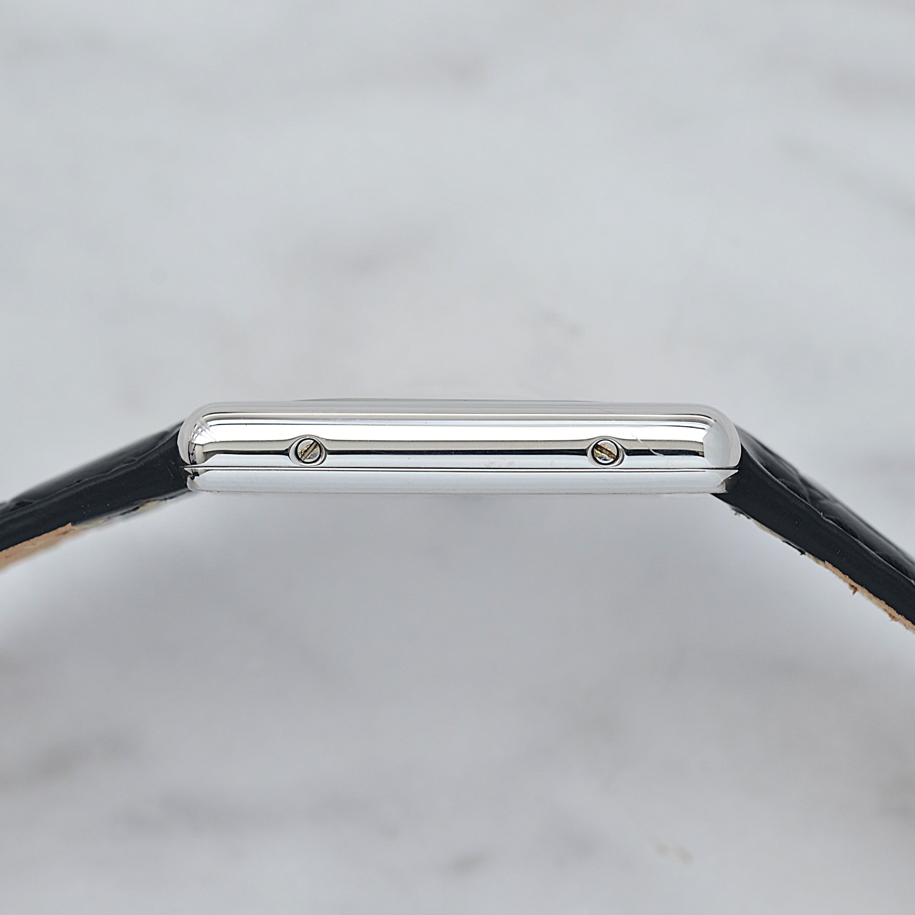 【Cartier】カルティエ マストタンクLM シルバーQZ 純正尾錠付き