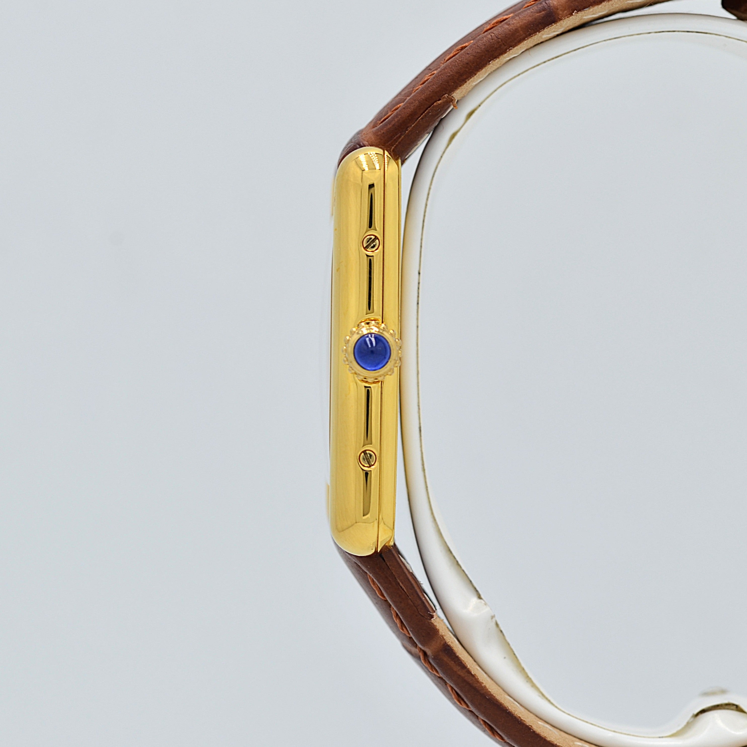 【Cartier】カルティエ マストタンクLM 縦ローマ 純正尾錠付き