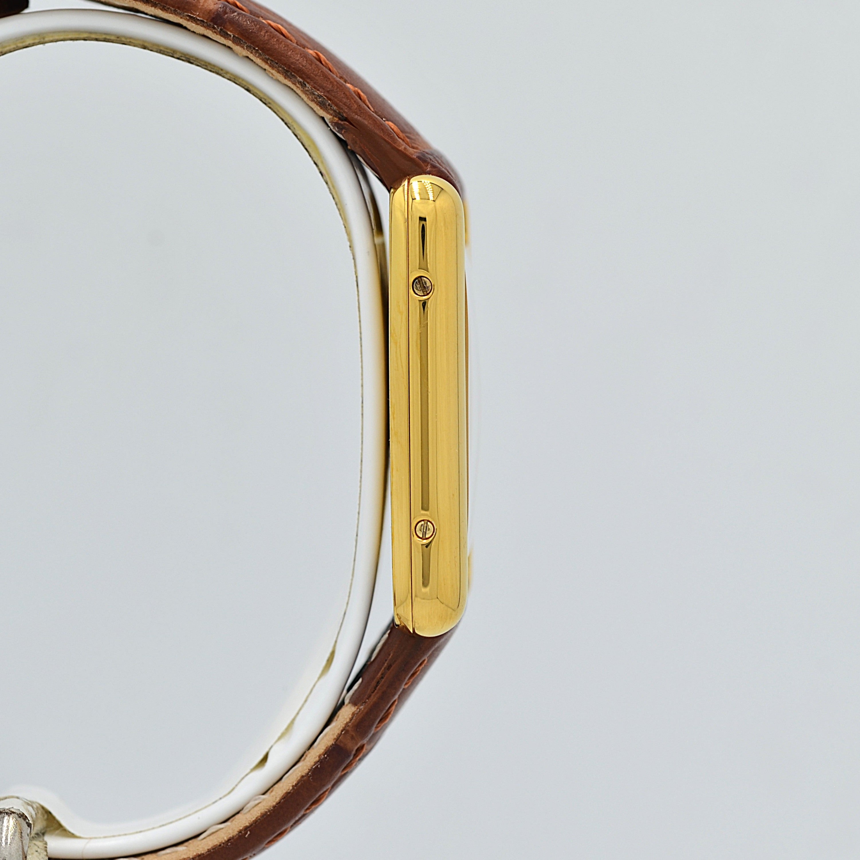 【Cartier】カルティエ マストタンクLM 縦ローマ 純正尾錠付き