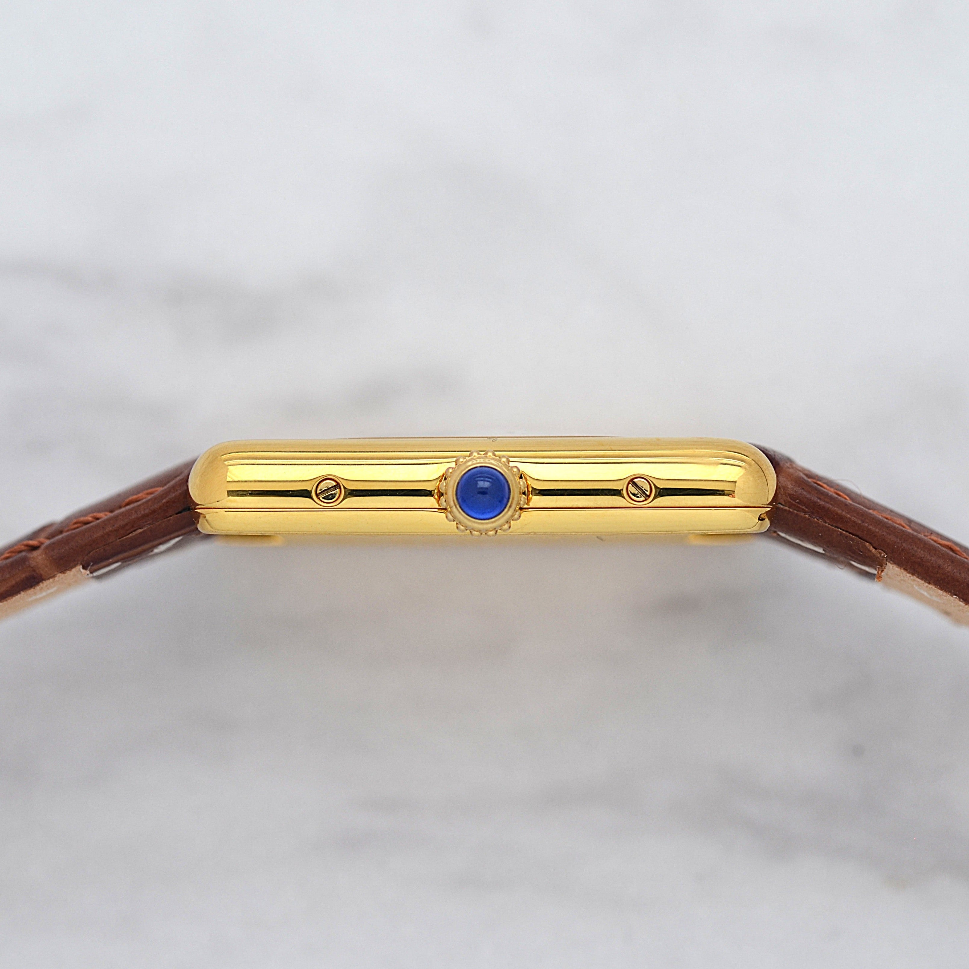 【Cartier】カルティエ マストタンクLM 縦ローマ 純正尾錠付き