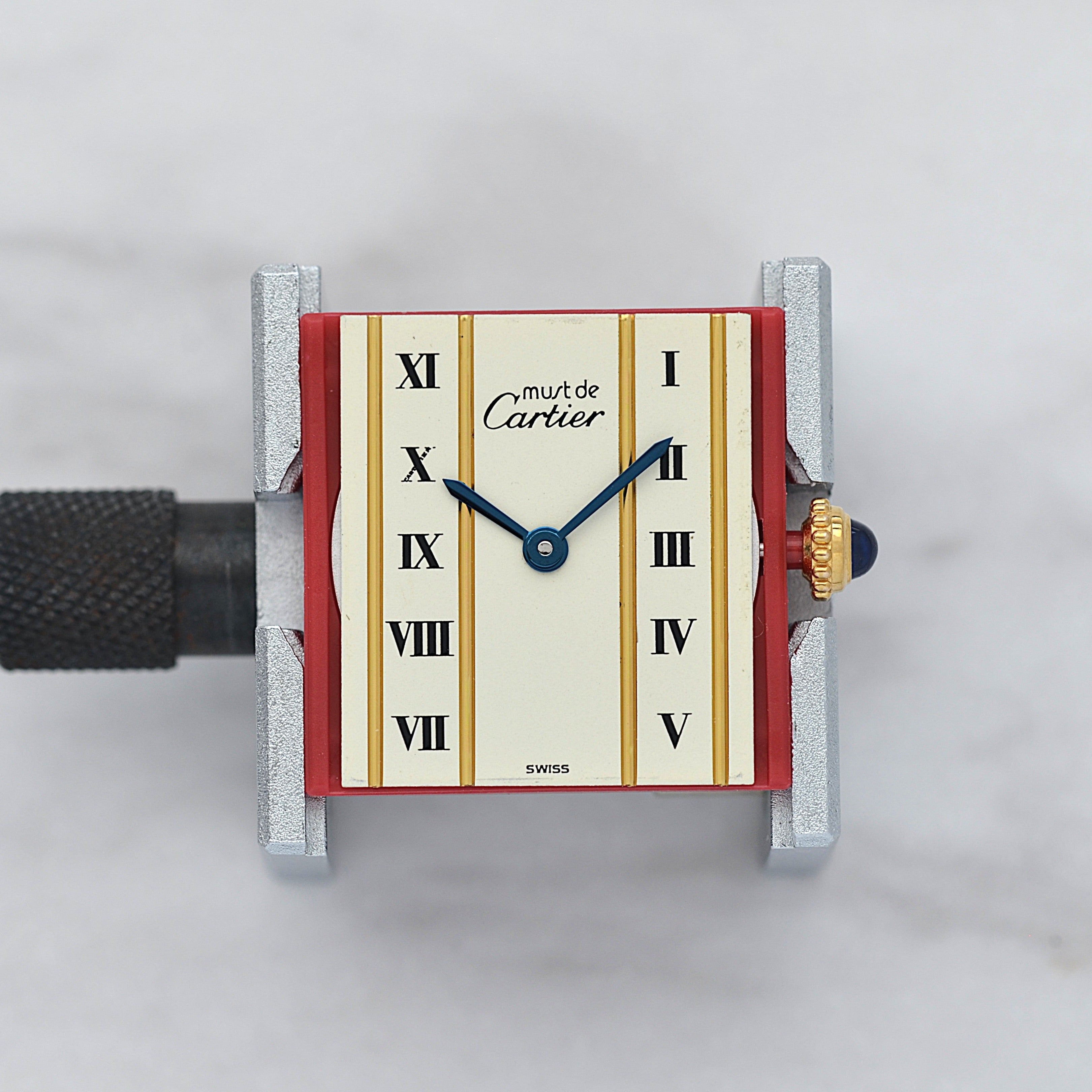 【Cartier】カルティエ マストタンクLM 縦ローマ 純正尾錠付き