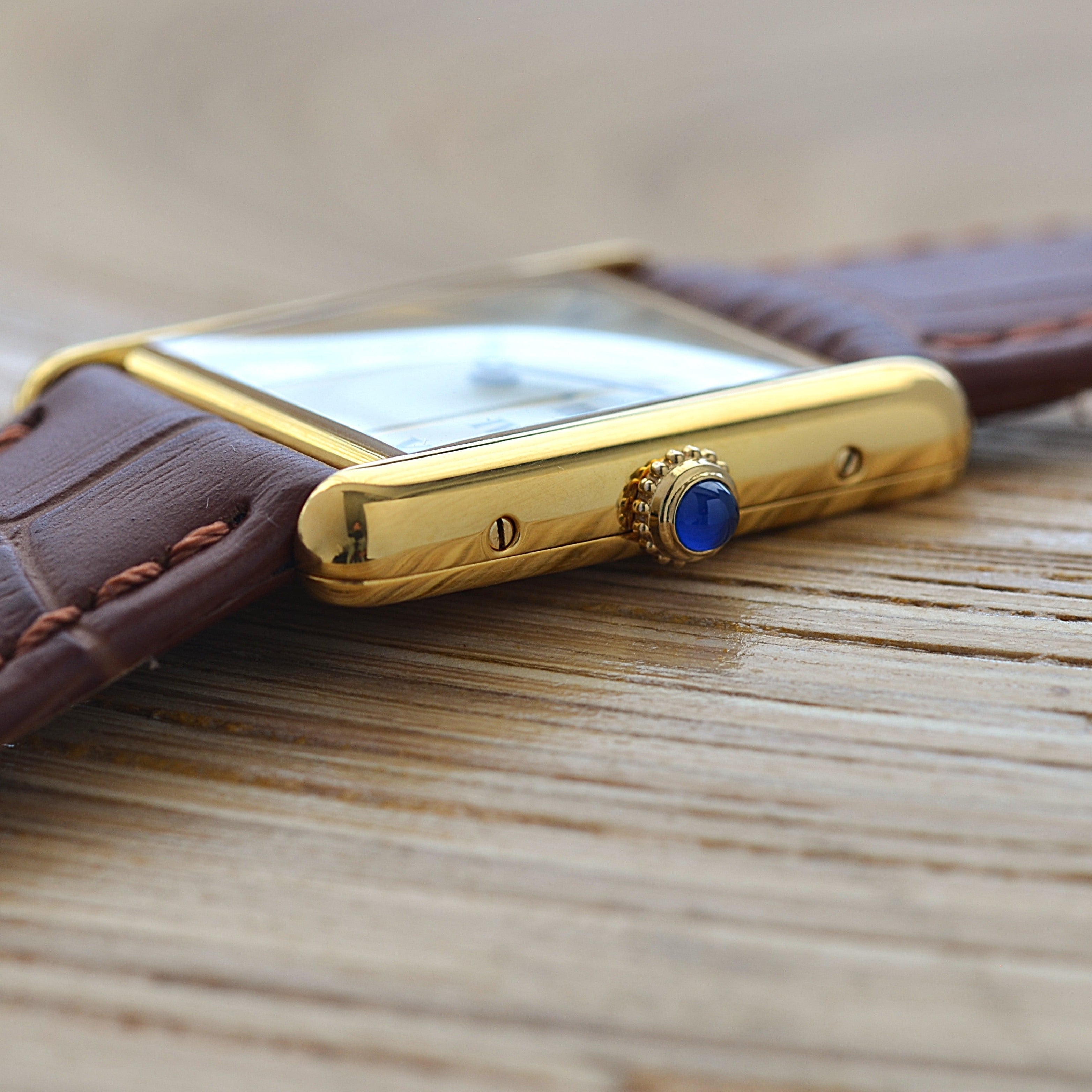 【Cartier】カルティエ マストタンクLM 縦ローマ 純正尾錠付き