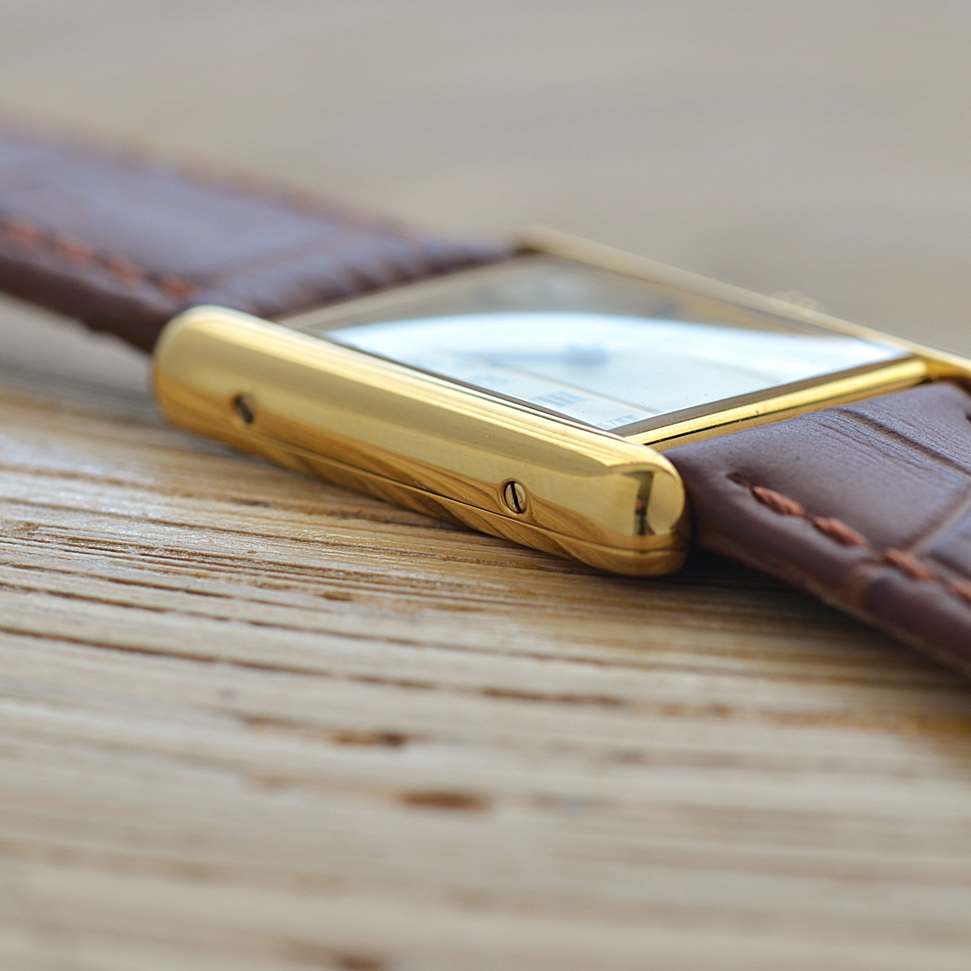 【Cartier】カルティエ マストタンクLM 縦ローマ 純正尾錠付き