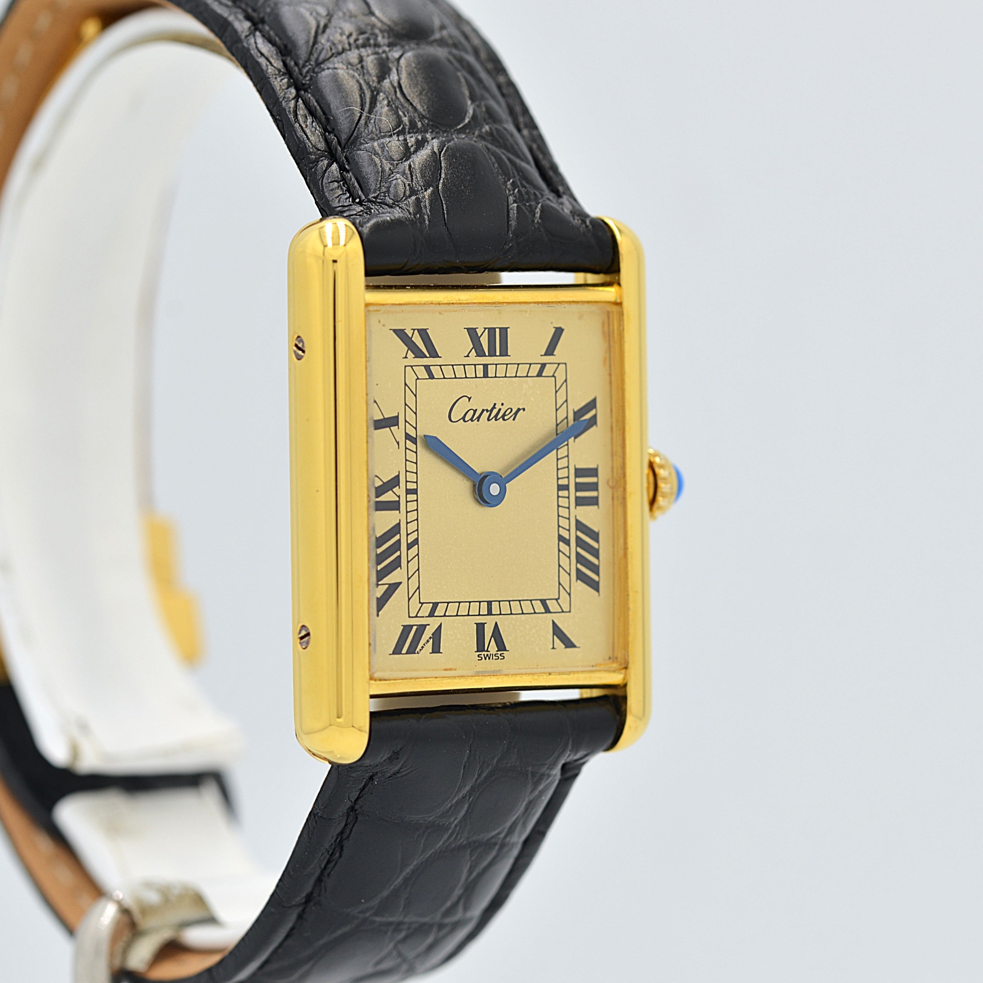 【Cartier】カルティエ マストタンクLM シャンパンローマQZ カルティエコンプリートサービス済み