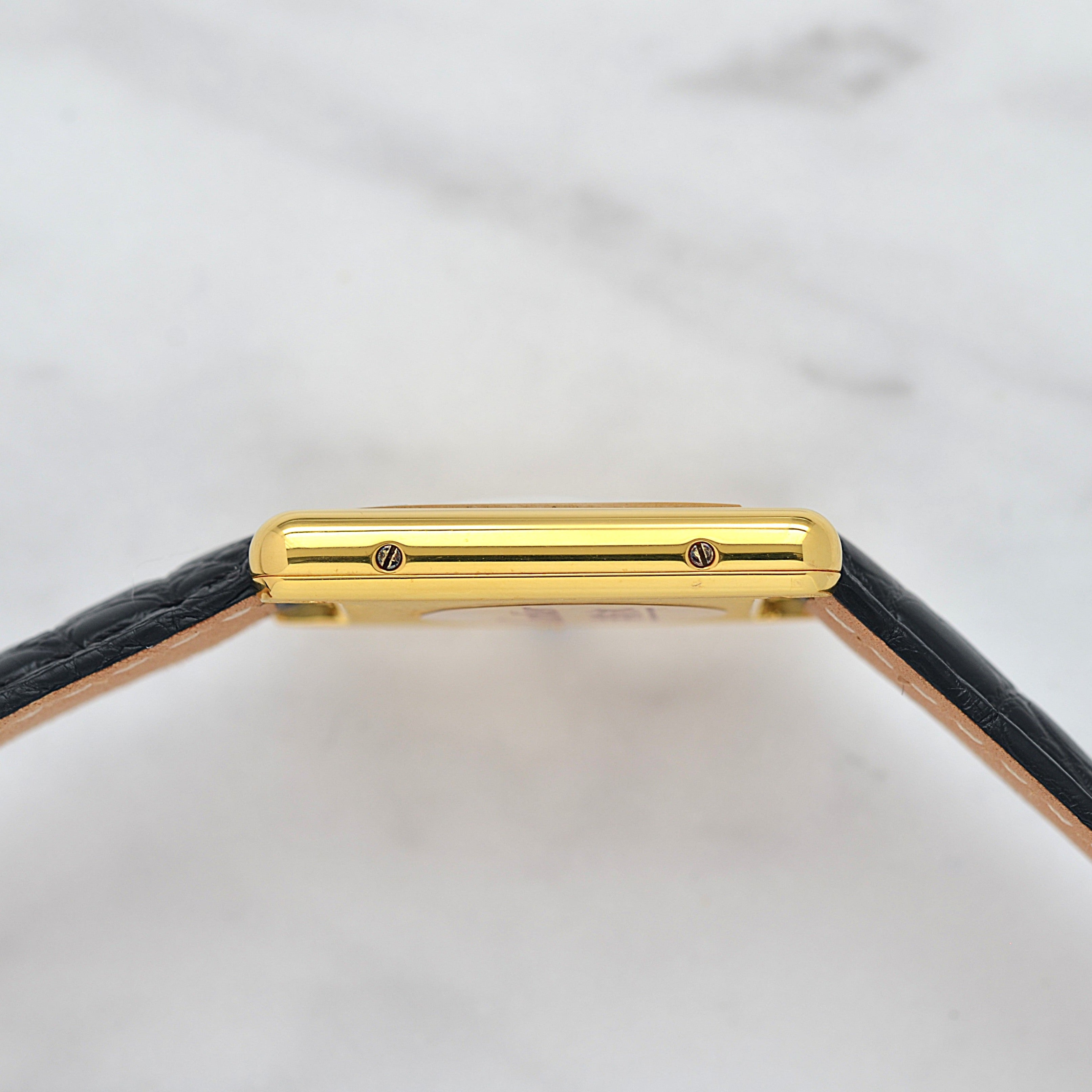 【Cartier】カルティエ マストタンクLM シャンパンローマQZ カルティエコンプリートサービス済み