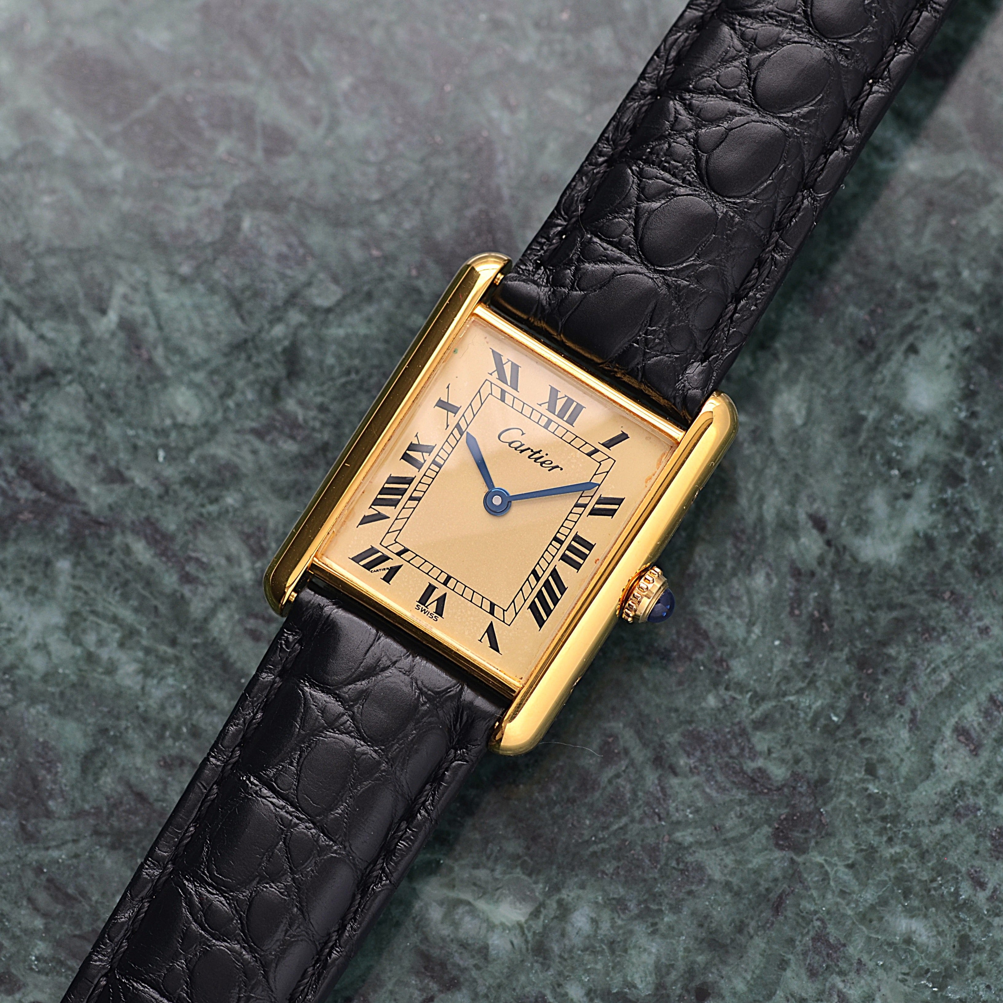 【Cartier】カルティエ マストタンクLM シャンパンローマQZ カルティエコンプリートサービス済み