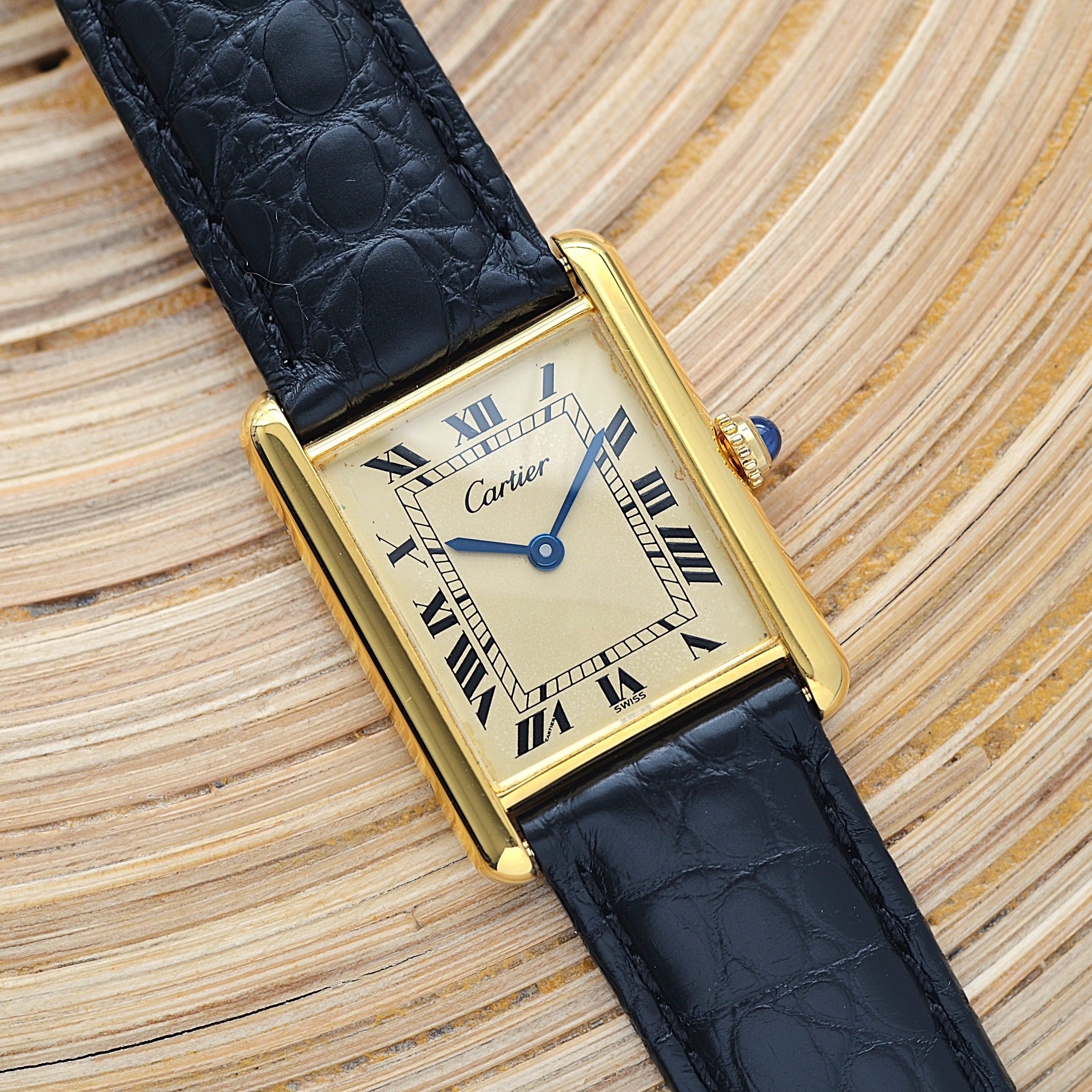 【Cartier】カルティエ マストタンクLM シャンパンローマQZ カルティエコンプリートサービス済み