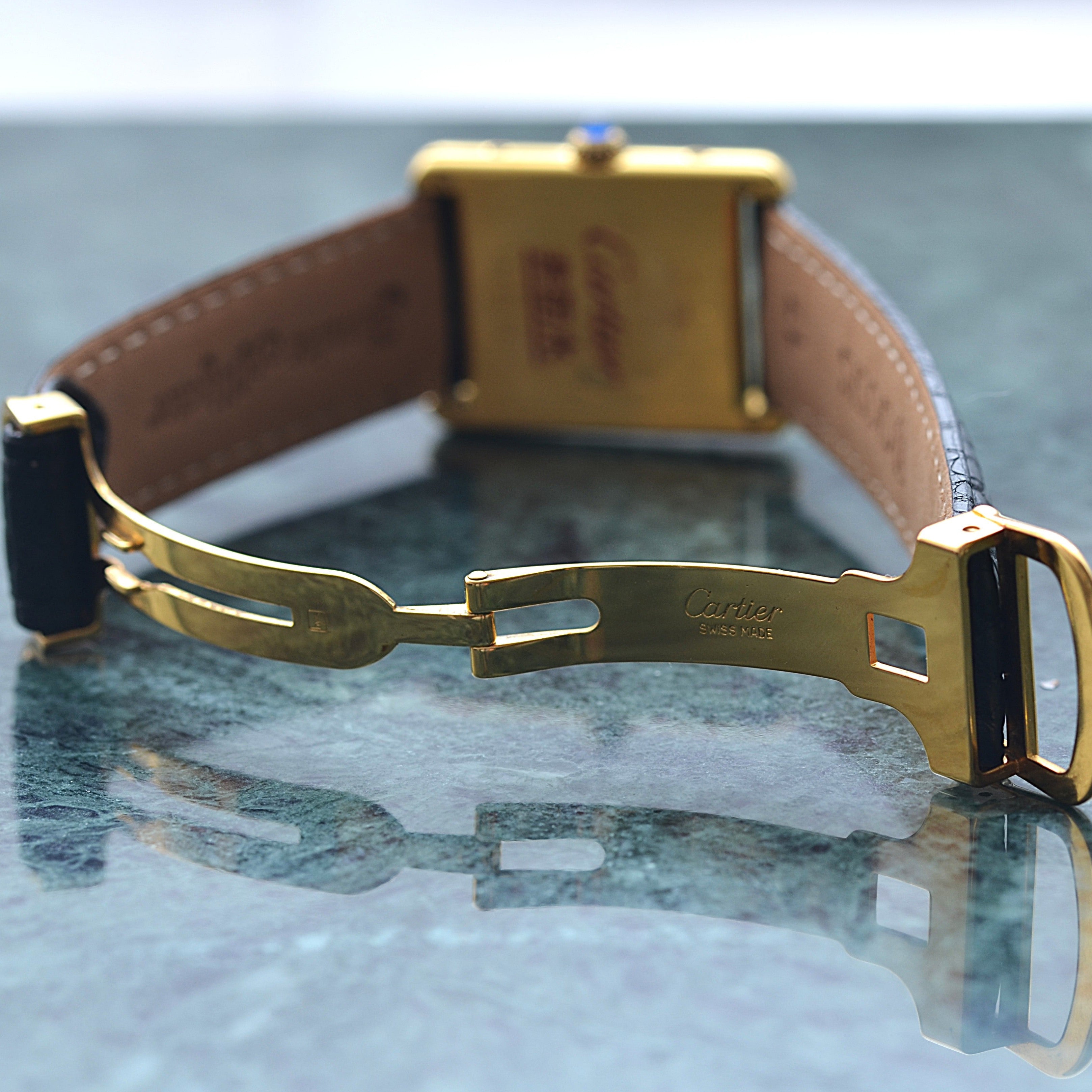 【Cartier】カルティエ マストタンクLM シャンパンローマQZ カルティエコンプリートサービス済み