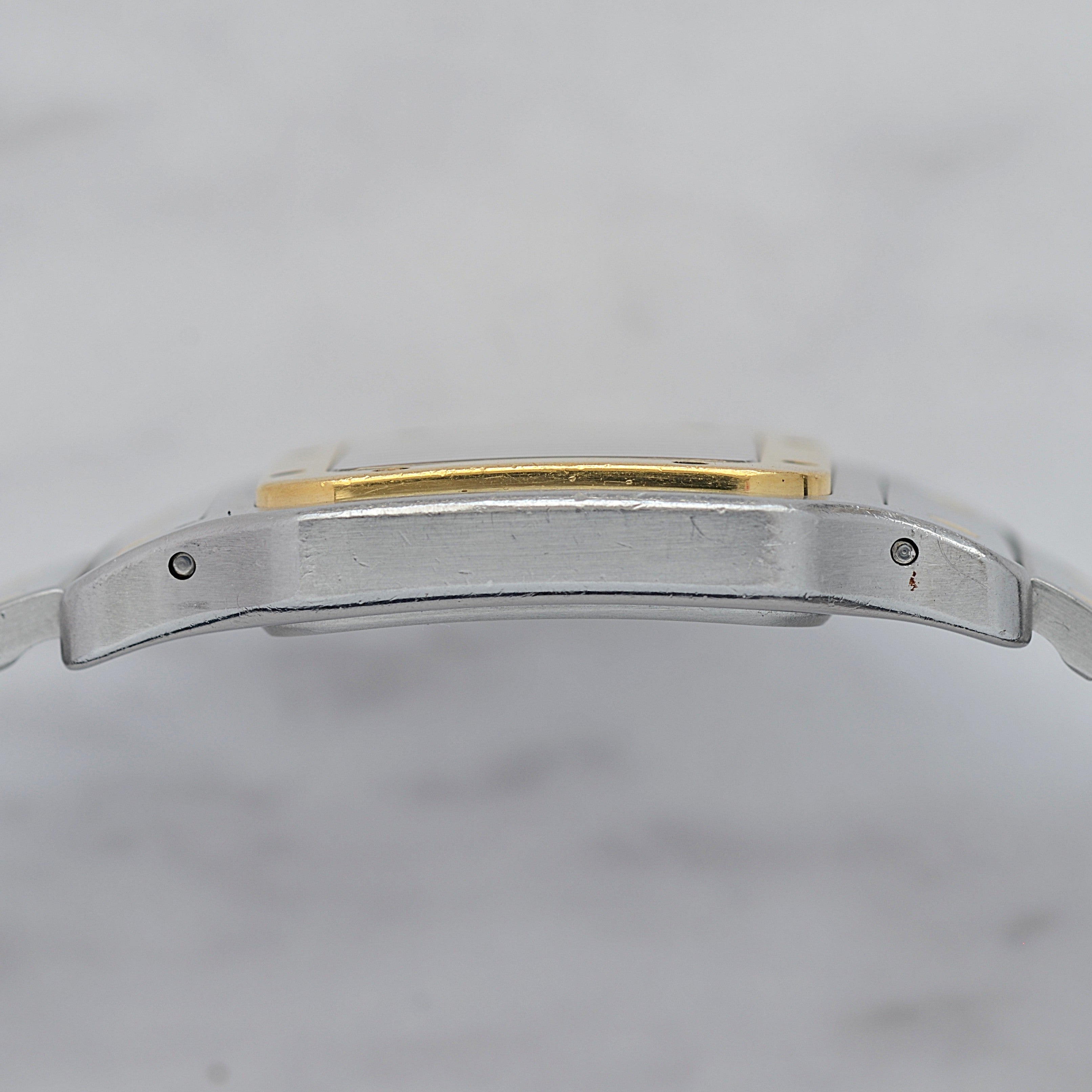 【Cartier】カルティエ サントスガルベ LMクォーツ 18KYG×SS カルティエコンプリートサービス済み