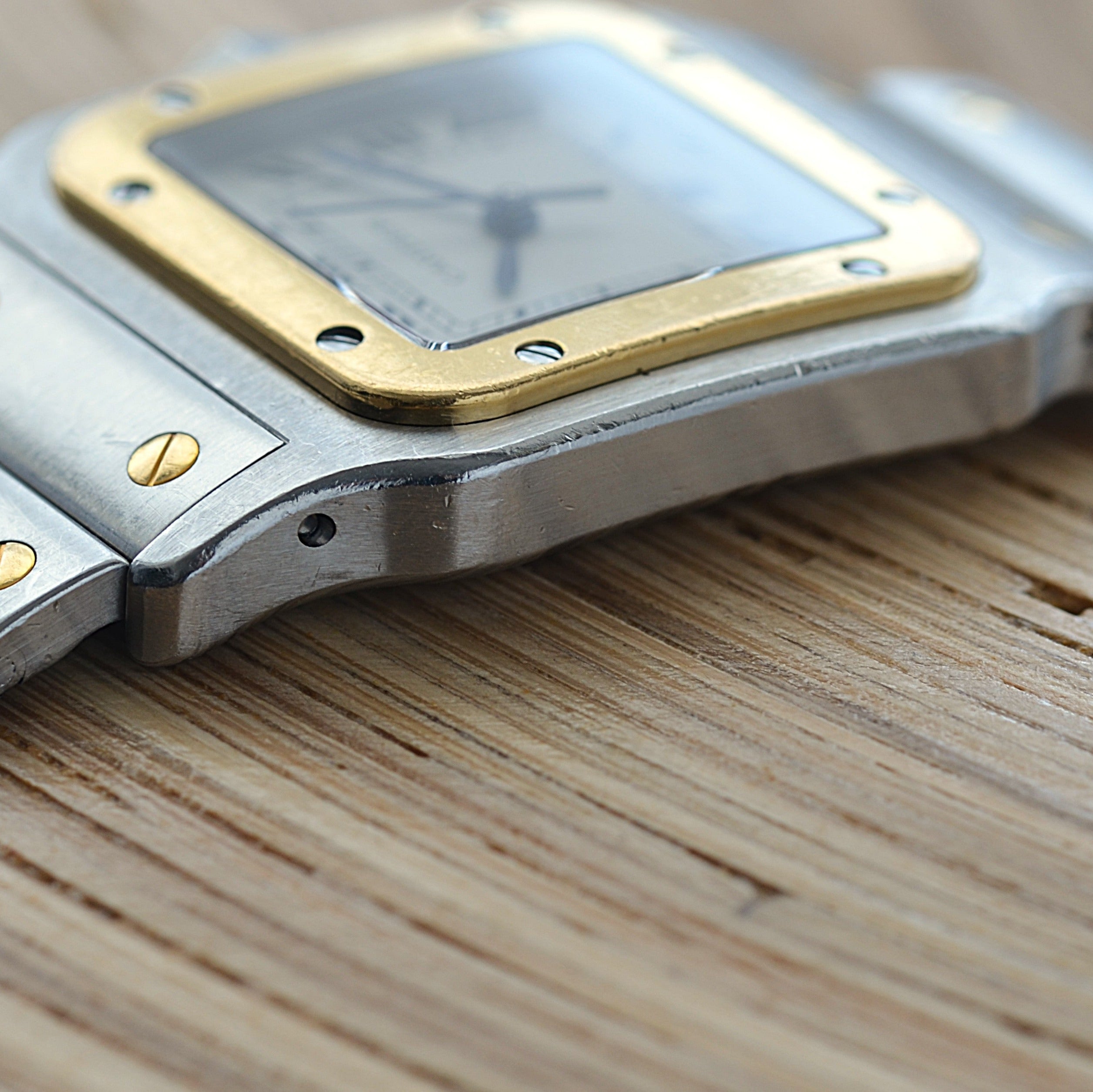 【Cartier】カルティエ サントスガルベ LMクォーツ 18KYG×SS カルティエコンプリートサービス済み