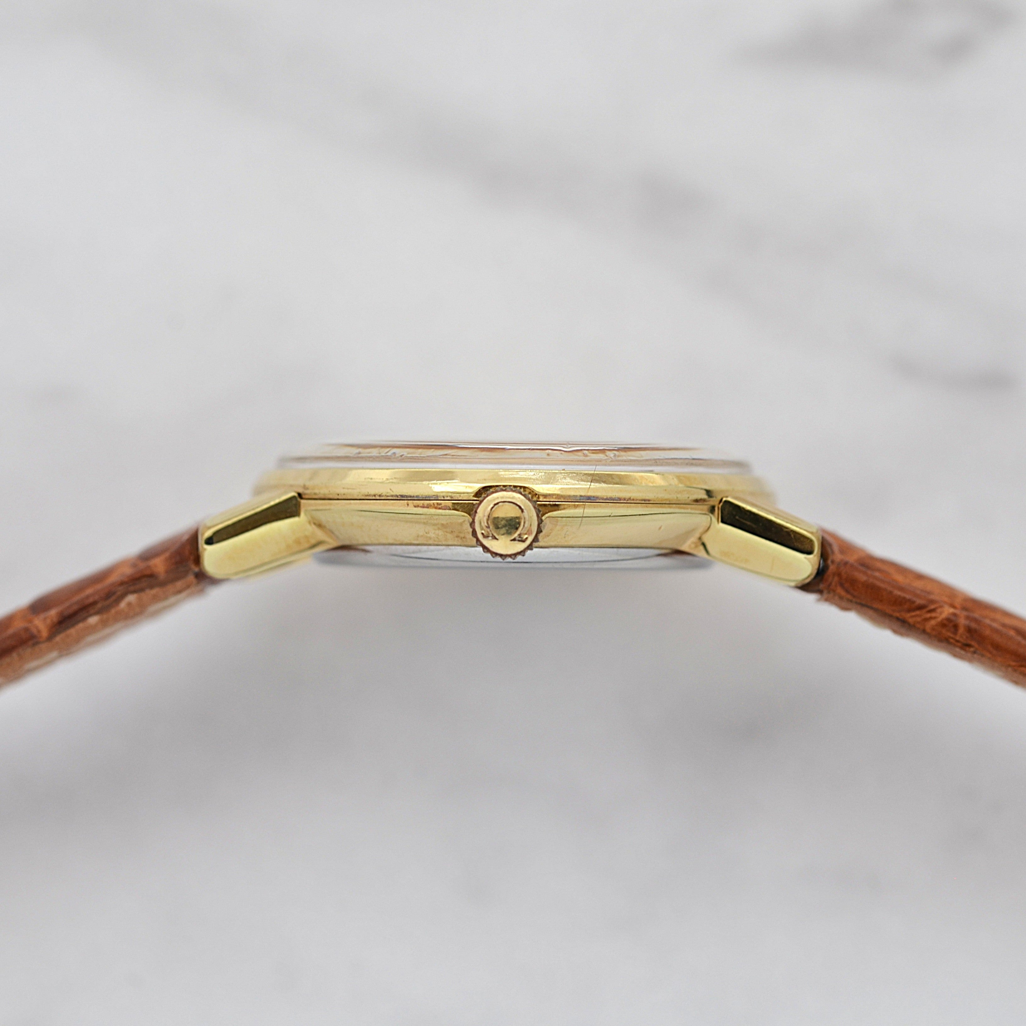 【OMEGA】オメガ ジュネーヴ GP ラウンド Silver Roman 純正尾錠付き