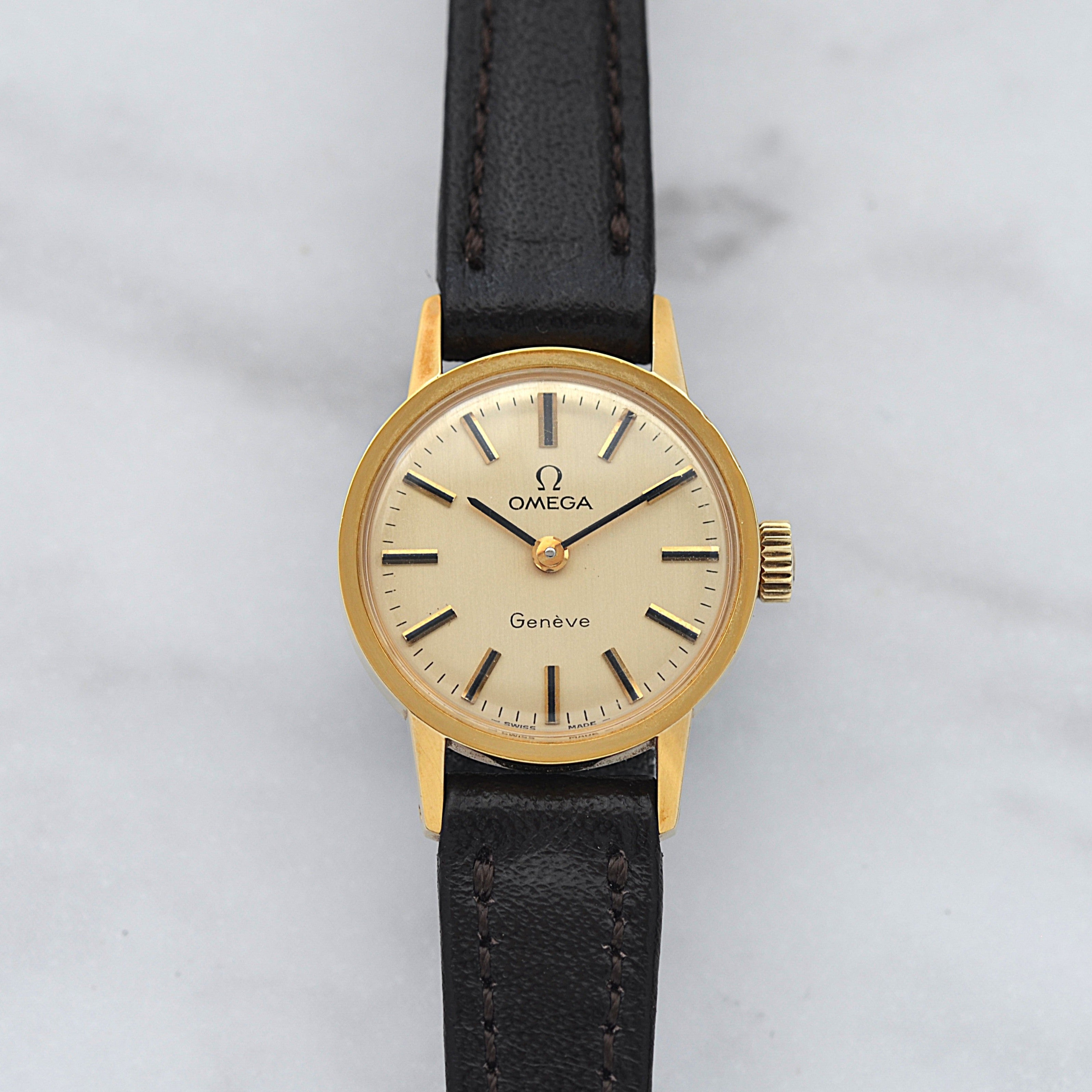 [Omega] 歐米茄日內瓦 GP 圓形金盤