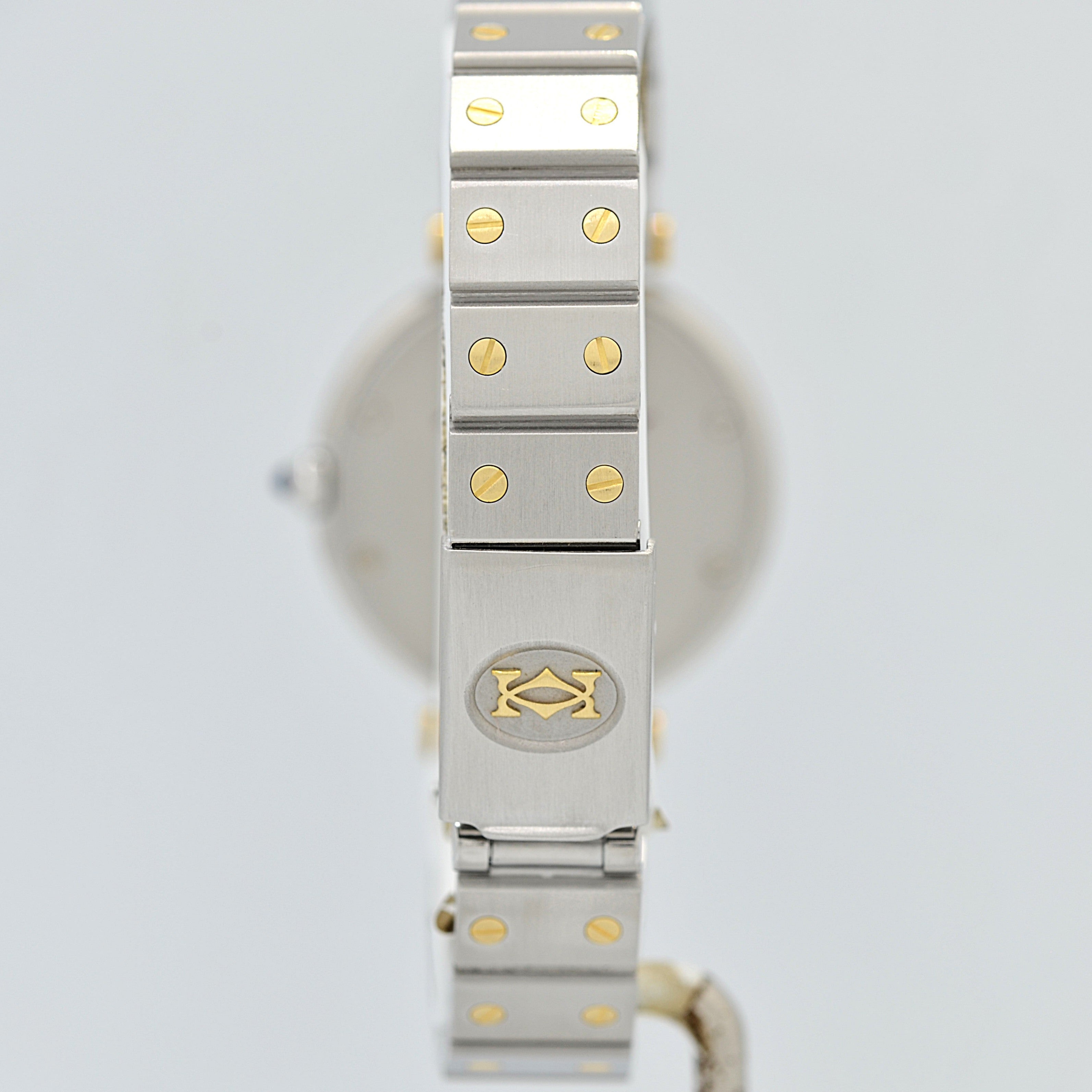 【Cartier】カルティエ サントスヴァンドーム SM 18KYG×SS カルティエコンプリートサービス済み