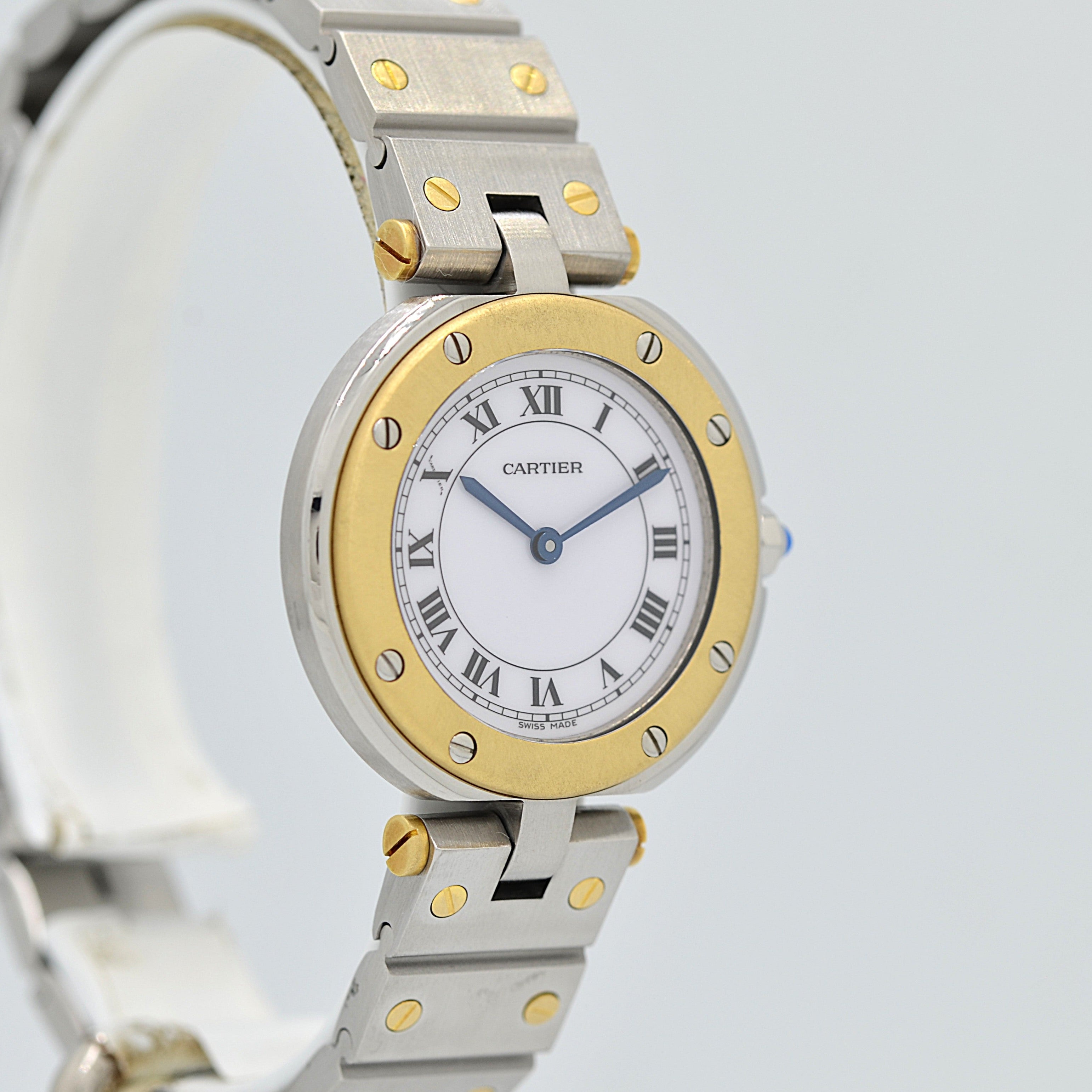 【Cartier】カルティエ サントスヴァンドーム SM 18KYG×SS カルティエコンプリートサービス済み